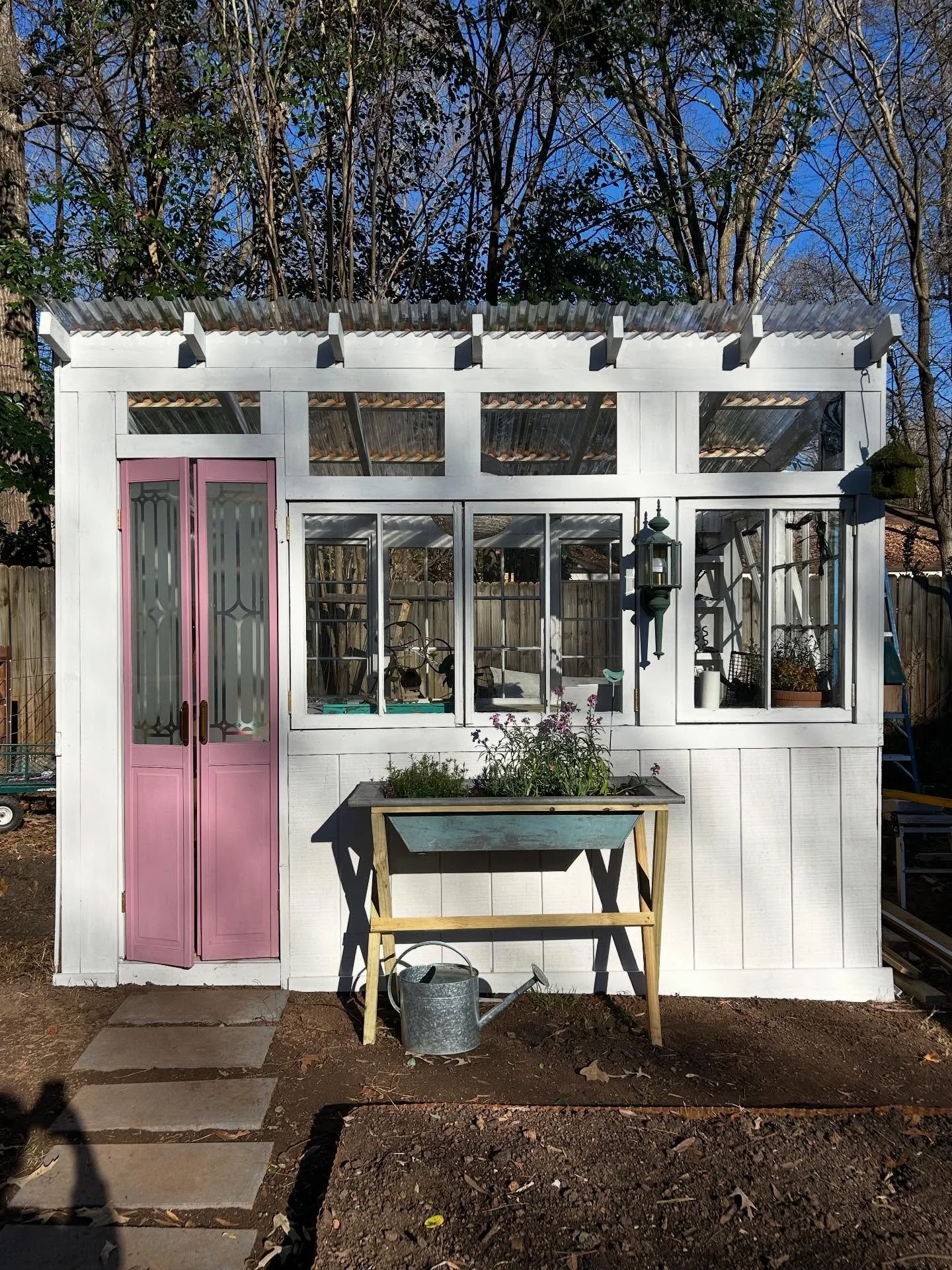 I received so many messages after sharing my new greenhouse in my stories, so I decided to make a whole post of photos! I built this from scratch and I can&rsquo;t stop congratulating myself about it. First few slides are of the finished project foll