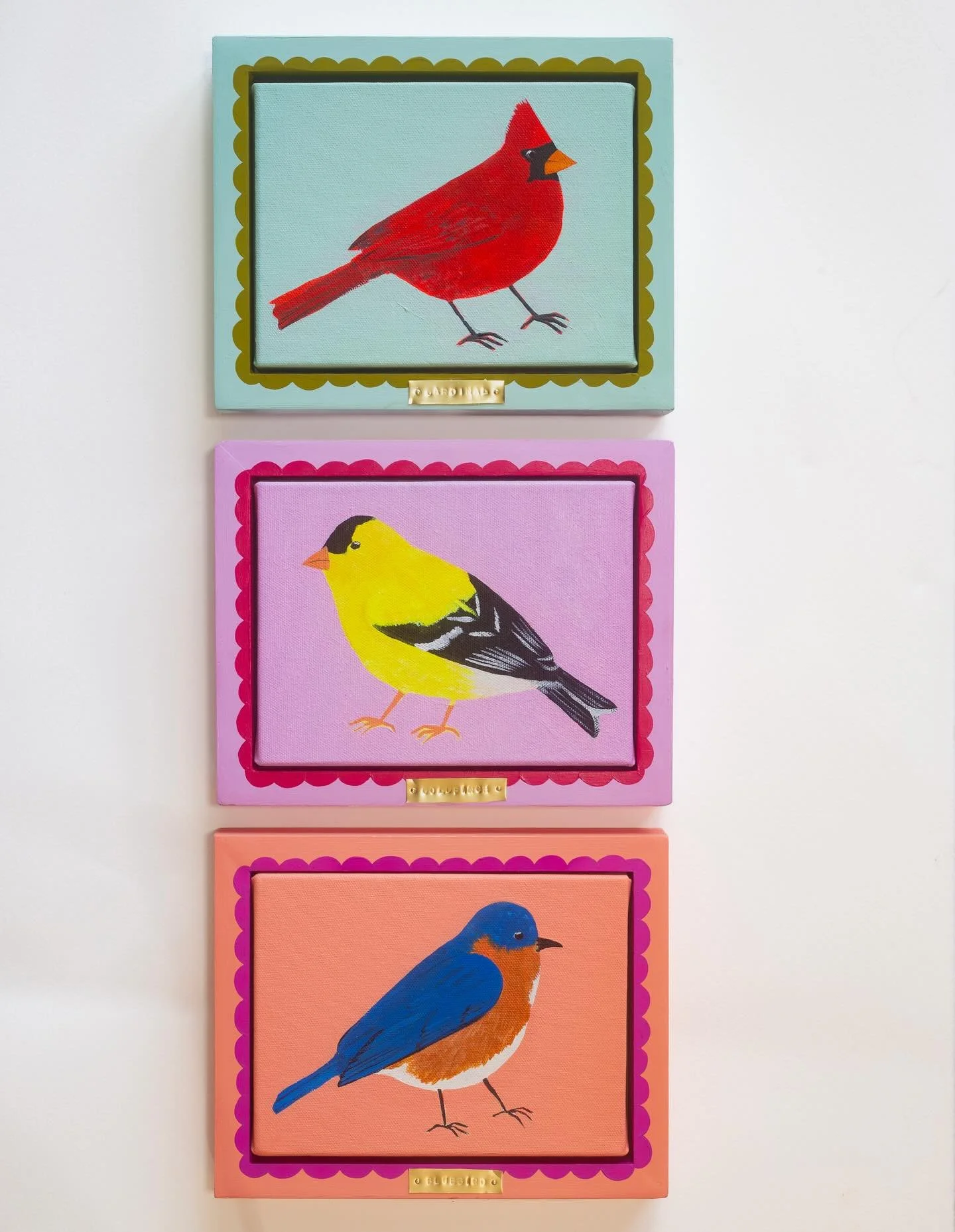 I made these with the intention of selling them separately but look at them all together. 🥹 They&rsquo;re about 8&rdquo; x 10&rdquo; and $350 each, or $950 for all three. Let me know if you&rsquo;d like one (or more!)