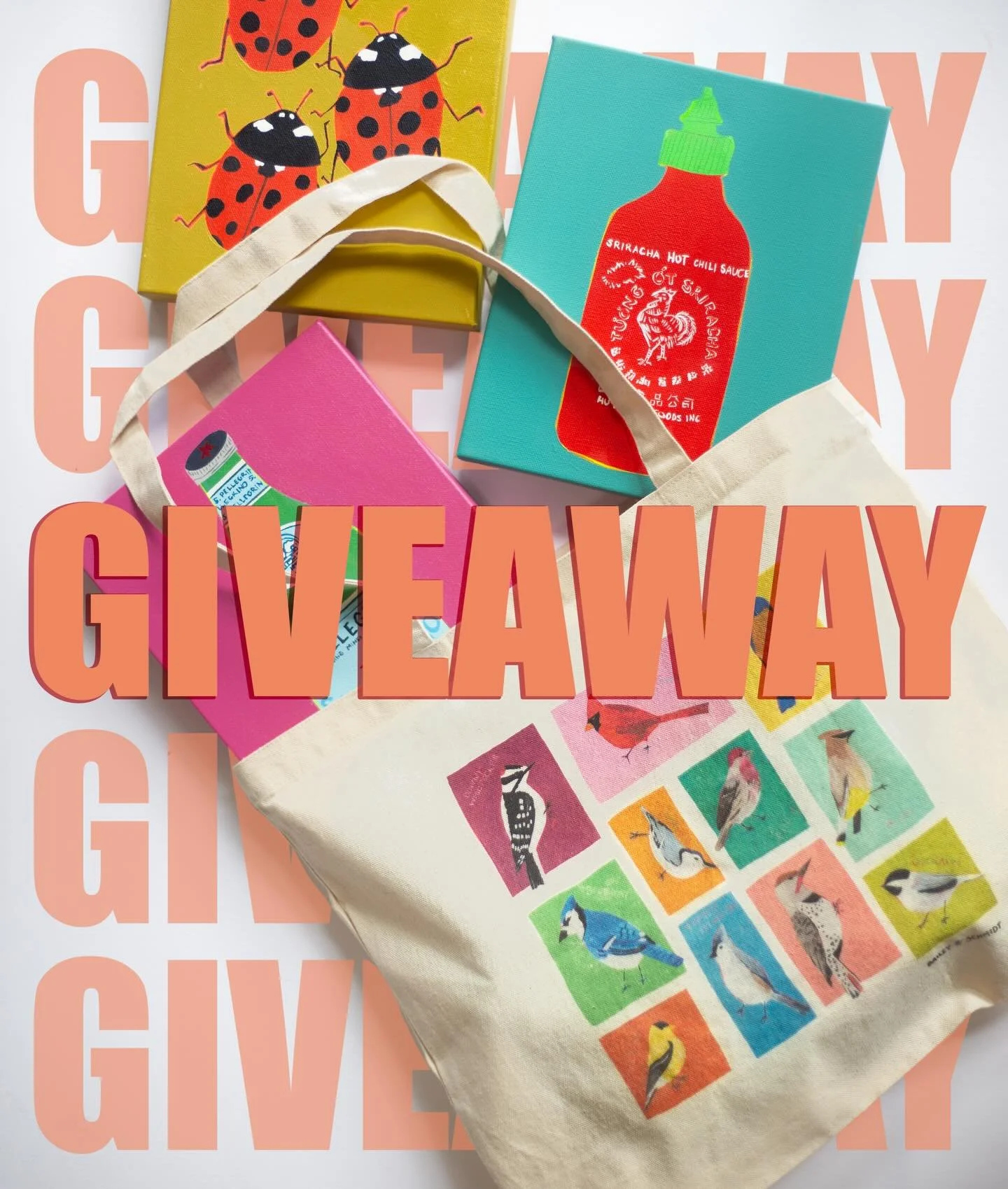 Bird tote &amp; mini GIVEAWAY!

What you win: a &lsquo;Backyard Birds&rsquo; tote and your choice of an 8x10 mini

How to enter:
* Make sure you&rsquo;re following me
* Leave a comment on this post telling me your favorite mini (swipe to see the opti