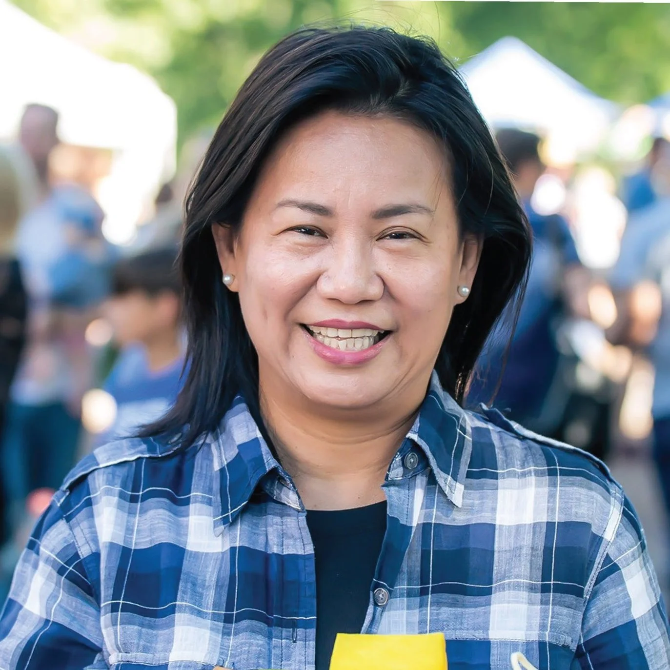Woman holding tofu product
