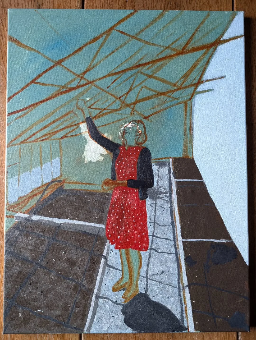 New painting in progress.
So many lines.
Taking my time on this and enjoying the process.
Love to all

P