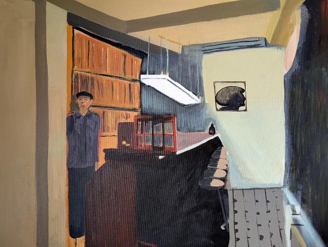 Little Soul Cafe,Tokyo.

Another new one.
Probably almost nearly finished. 
Acrylic on canvas. 
Good buzz.

Source photo from Conor English.
Someday I'd love to go to Japan and listen to vinyl and sip whisky. 

#artwork 
#painting
#vibes
#jazzcafe
#T