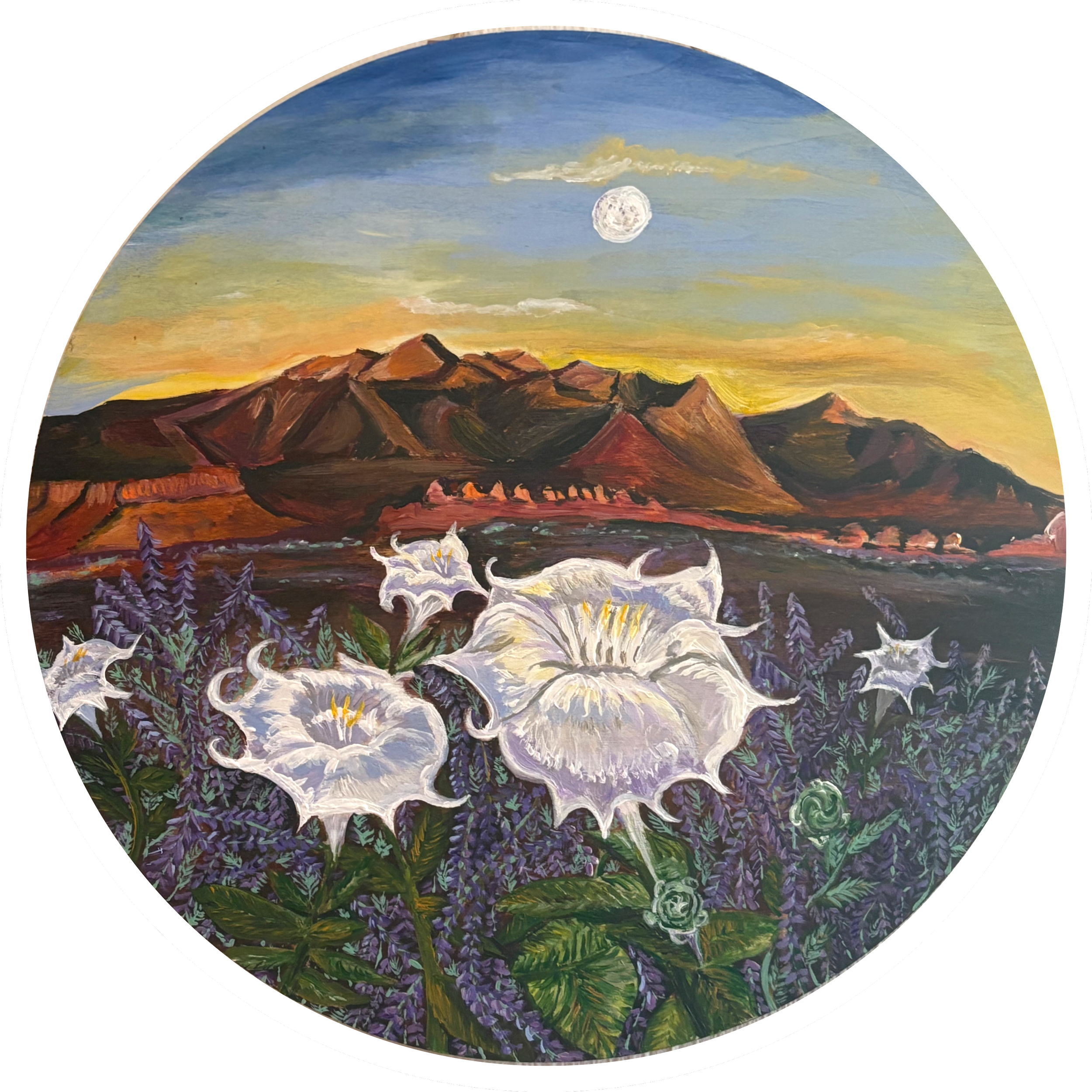 Zion's Edge
15x15" Acrylic on Wood
"Wild Flowers" Series -2025