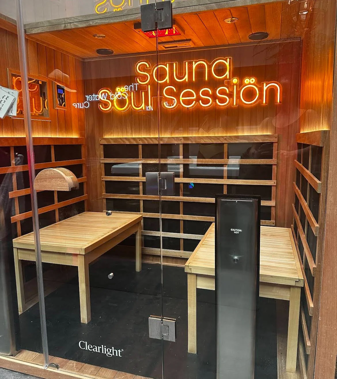 Infrared sauna at Löyly Sauna Lounge, a top wellness spa in Houston’s Montrose  