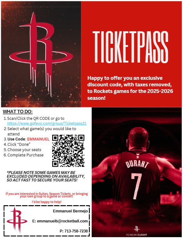 Houston rockets discount code