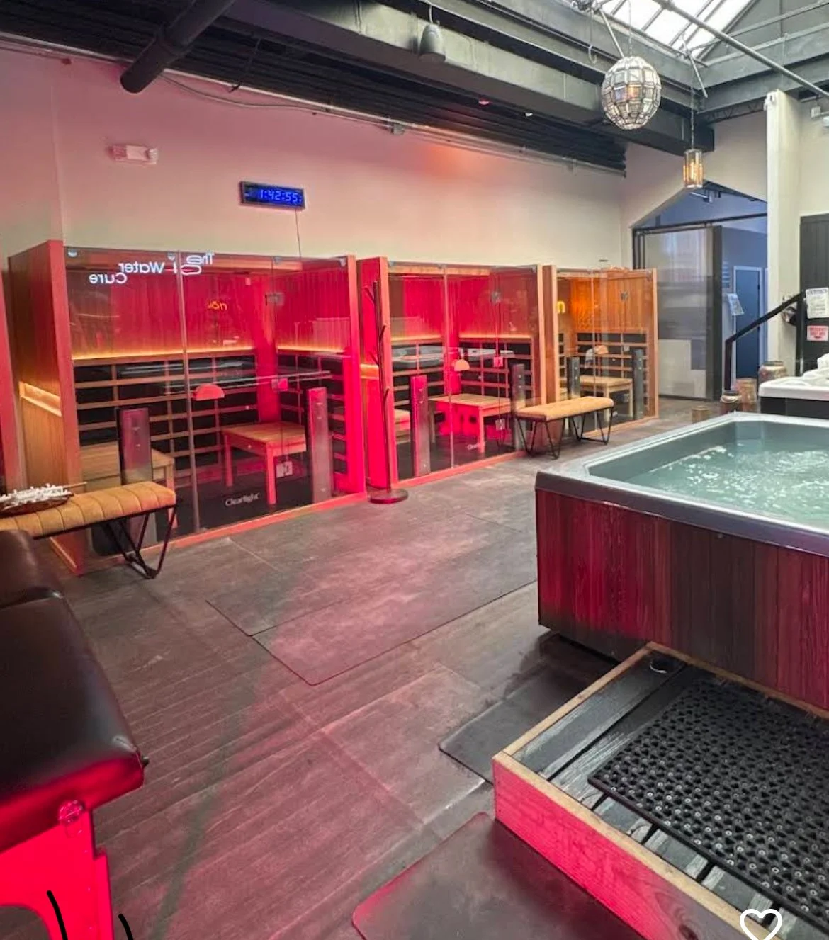 Infrared sauna at Löyly Sauna Lounge, a top wellness spa in Houston’s Montrose  