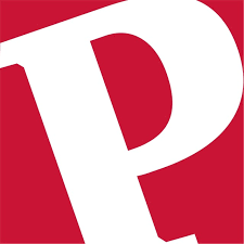 Logo de la cadena de supermercados, con una letra P grande y blanca sobre un fondo rojo.