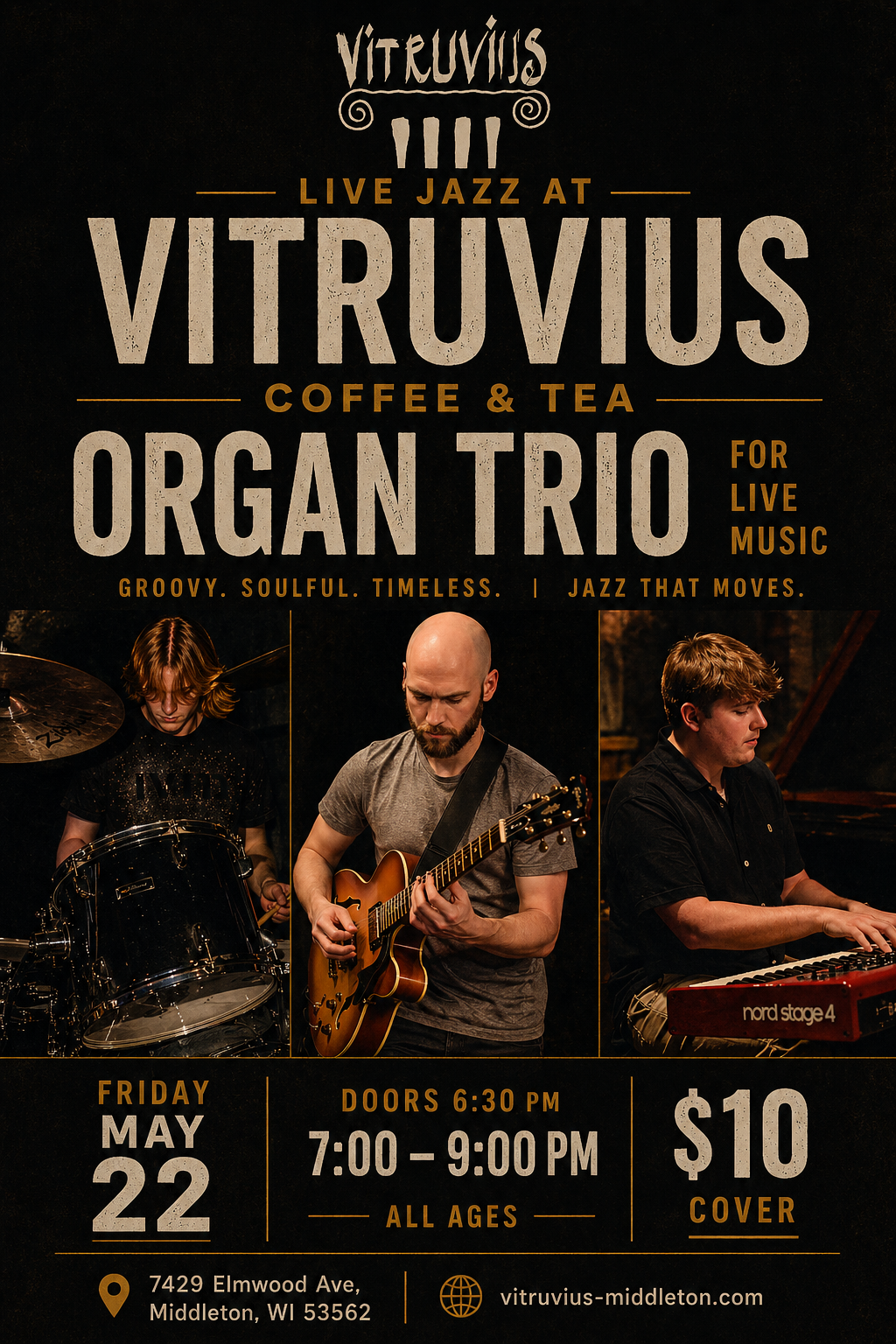 Organ Trio Live at Vitruvius Coffee and Tea