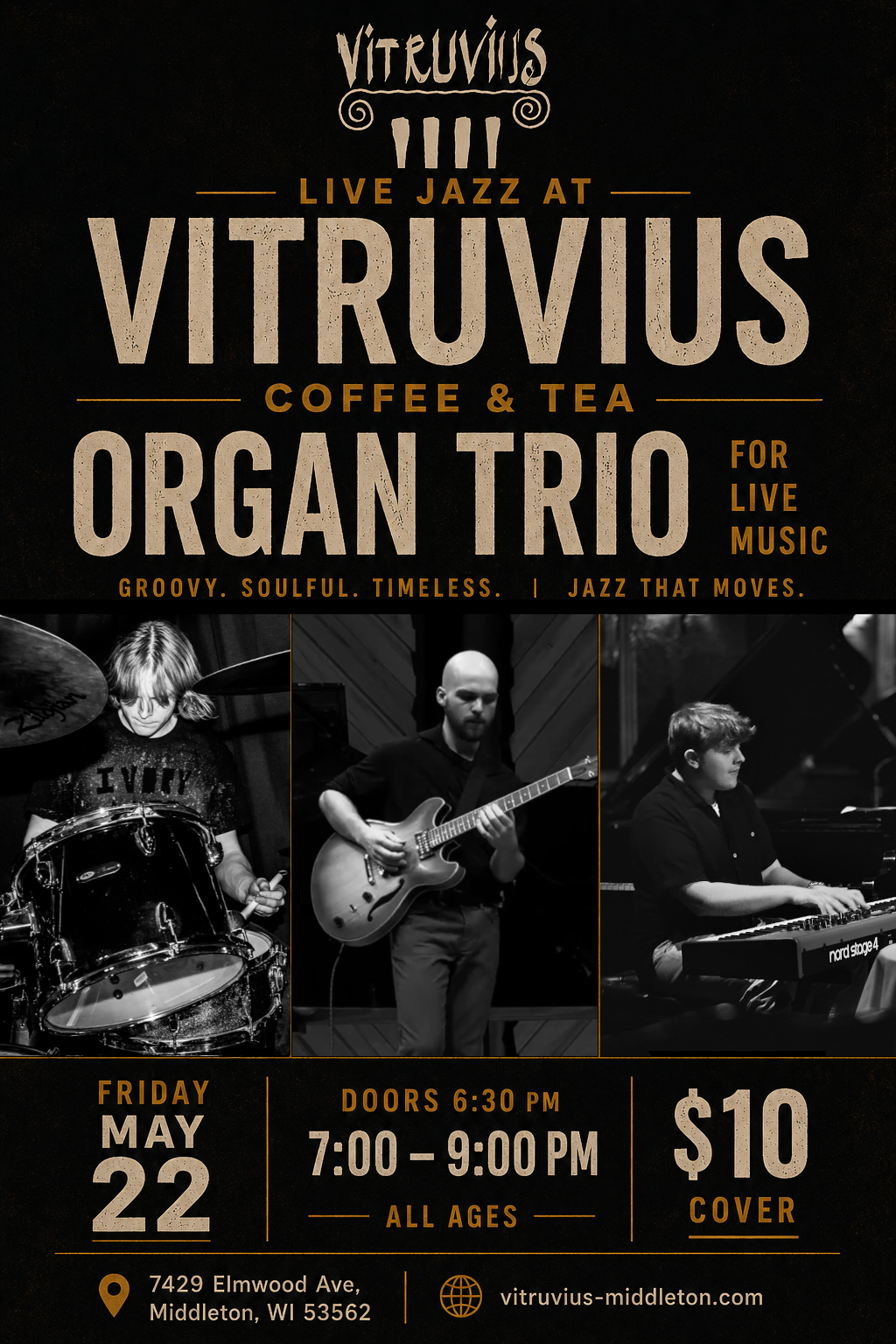 Organ Trio Live at Vitruvius Coffee and Tea