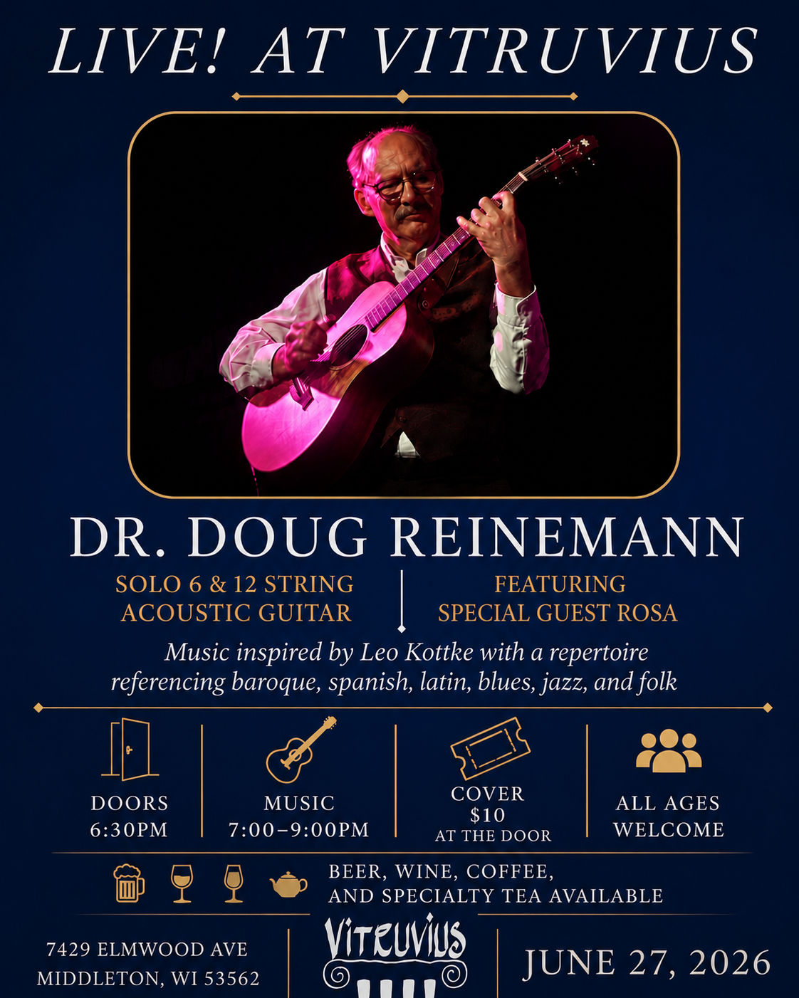 Dr.Doug Reinemann Live at Vitruvius