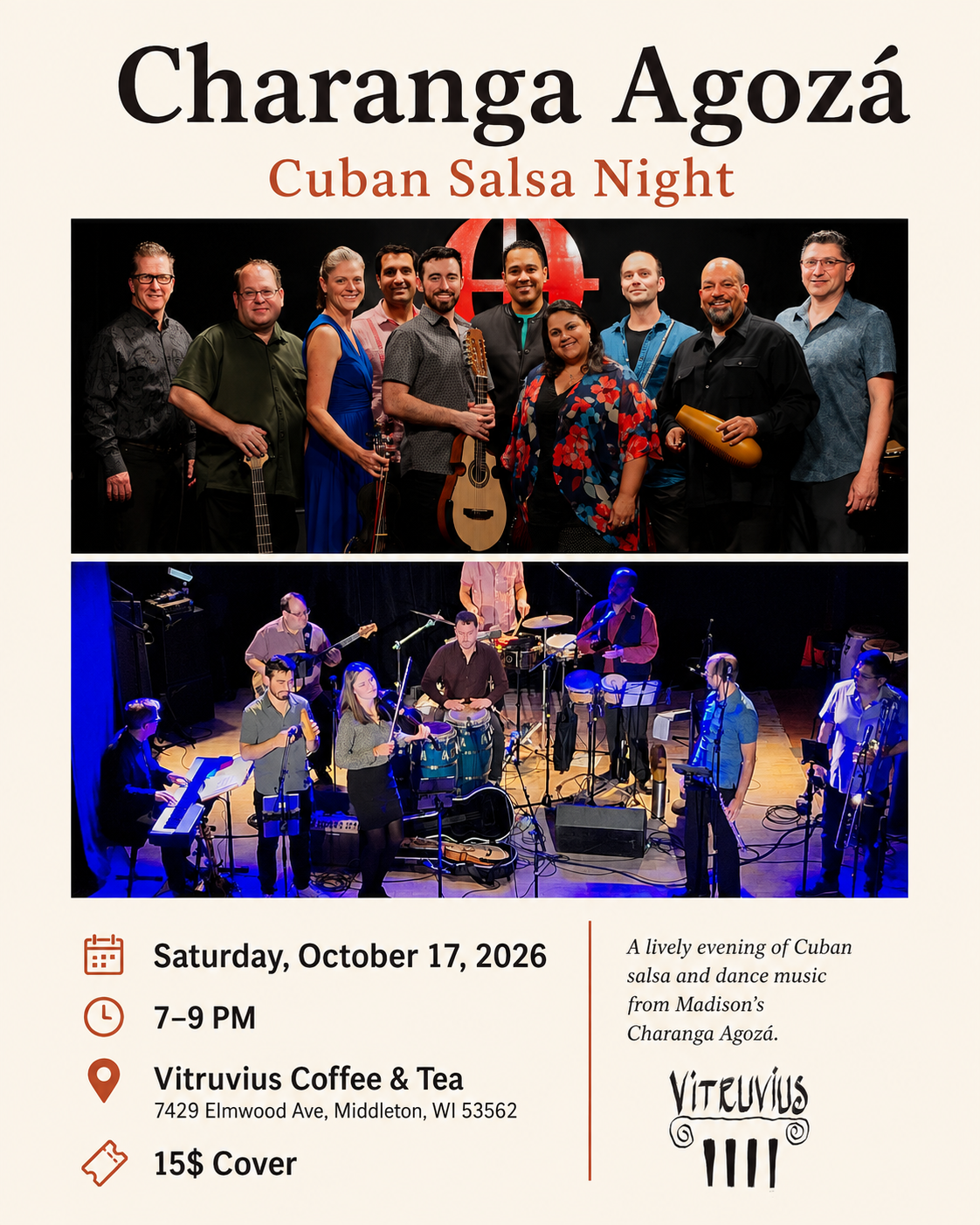 Charanga Agozá Cuban Salsa Night