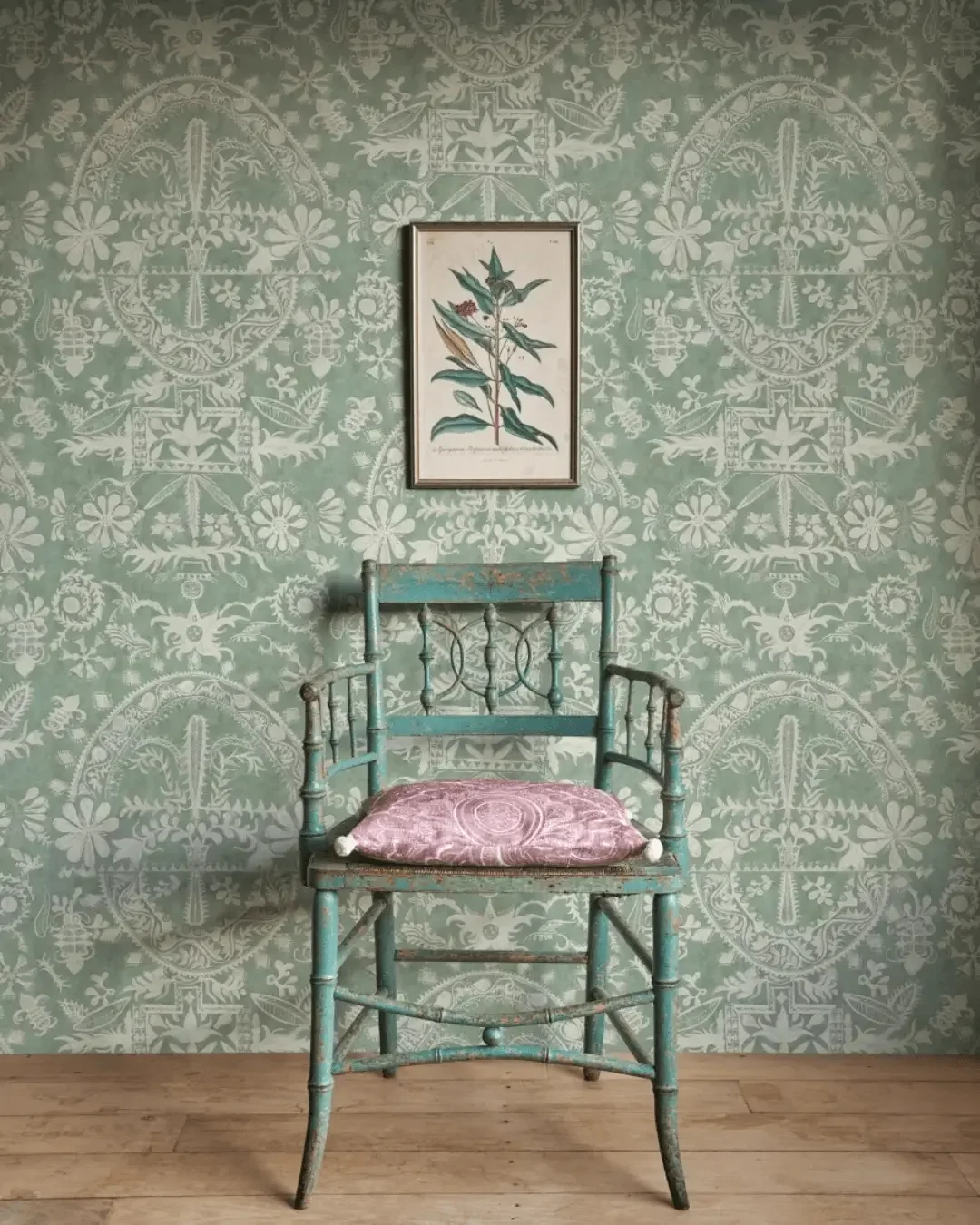 Lewis & Wood wallpaper drop - printed green wallpaper - printed to order