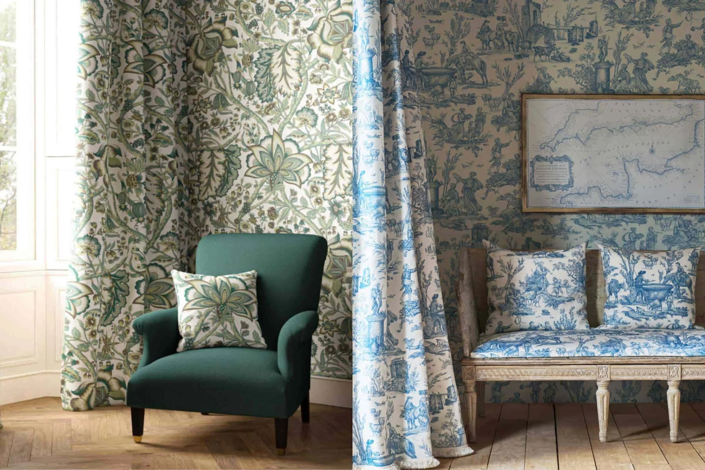 Examples of pattern drenching by Warner House and Lewis and Wood