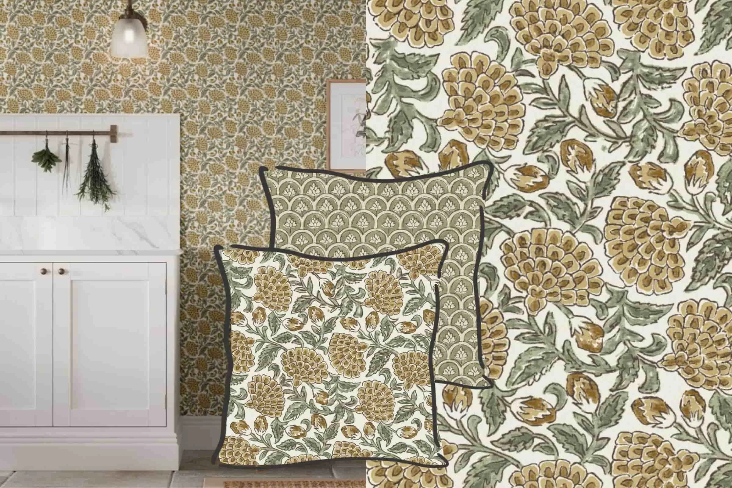 Aconite Interiors pattern drenching design concept board - Pure Edit