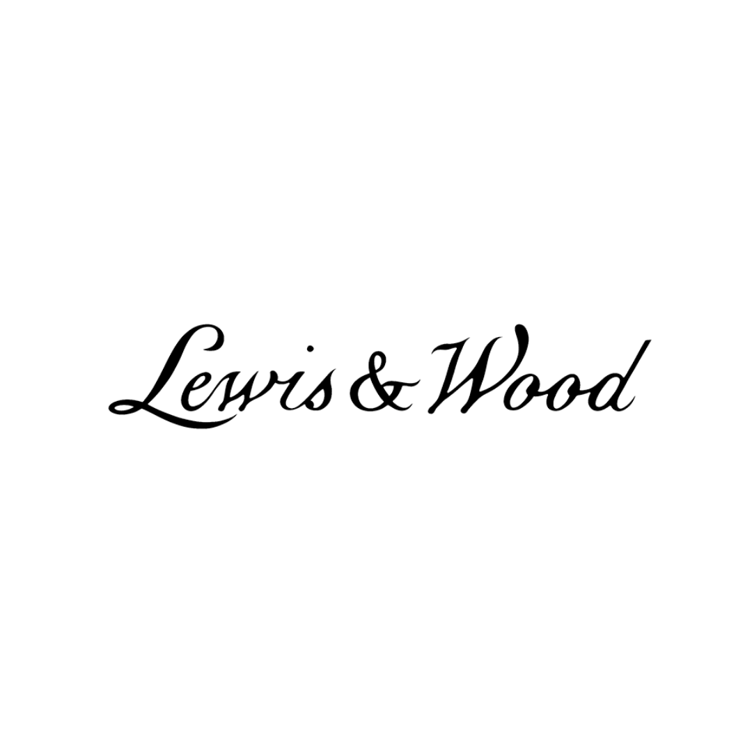 Lewis and Wood Logo in black and white