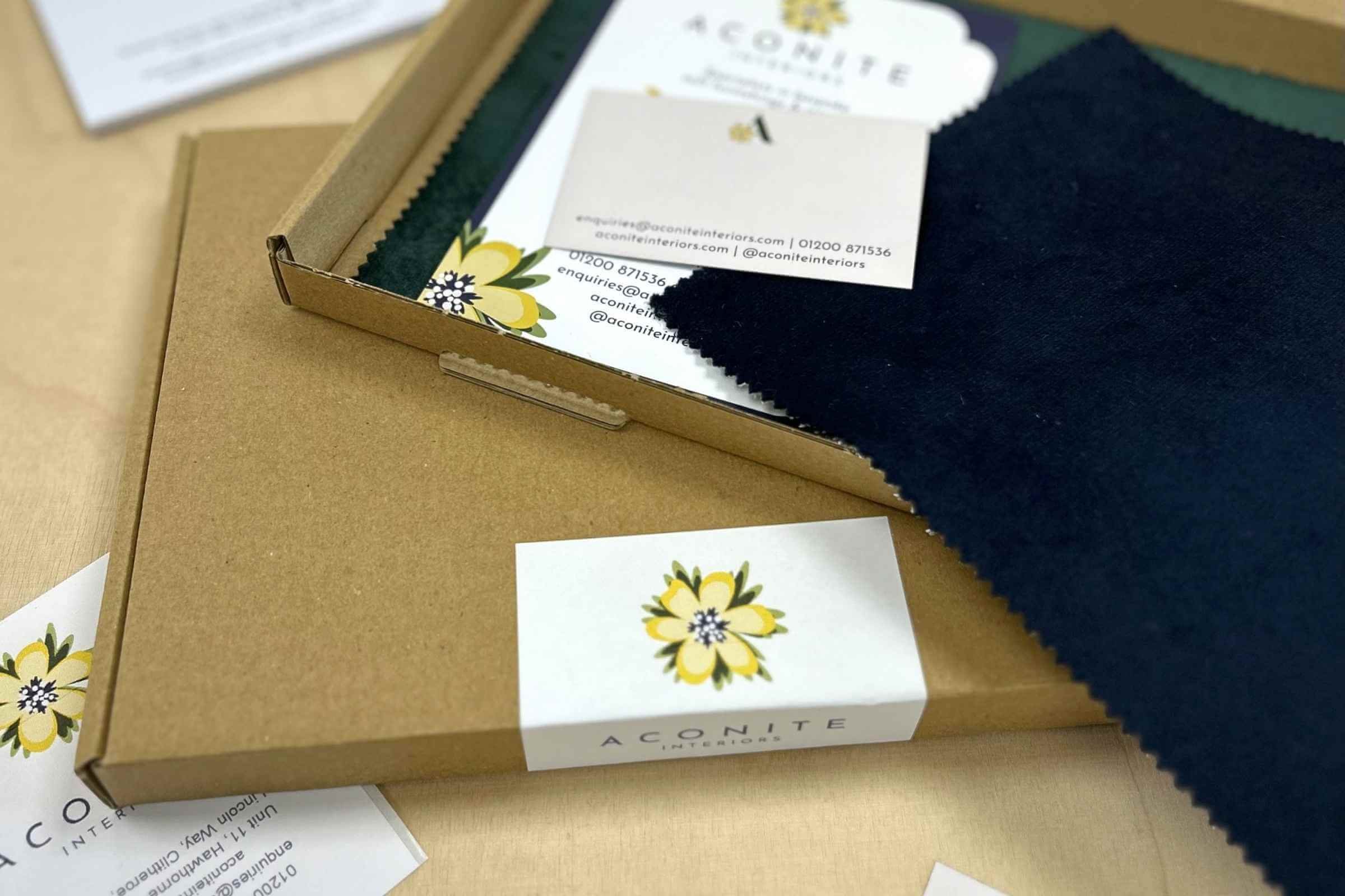 Aconite Interiors Clitheroe sample pack interior design for soft furnishings