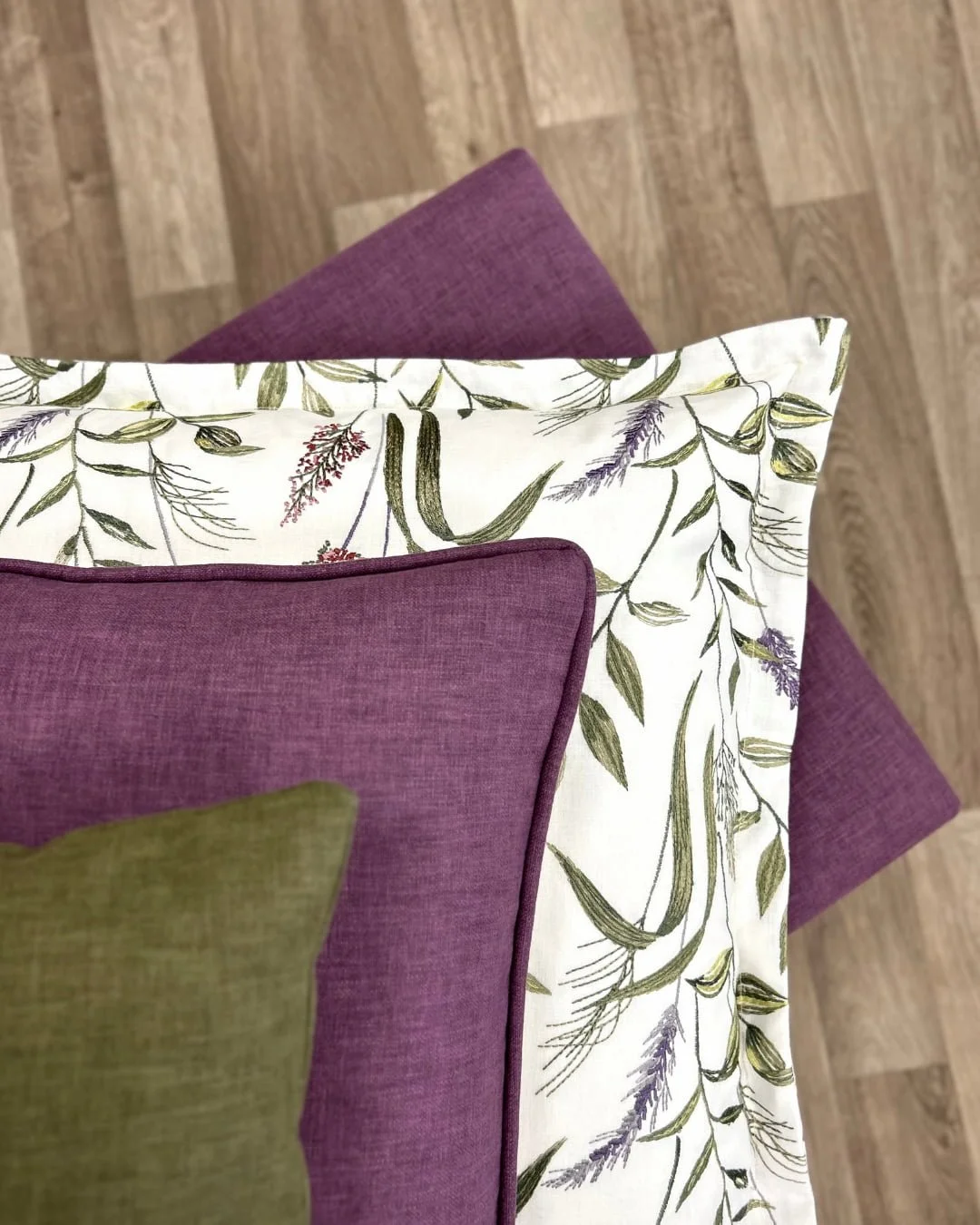 bespoke-purple-green-cushion-styles-french-edge-flat-piped-edging.jpg