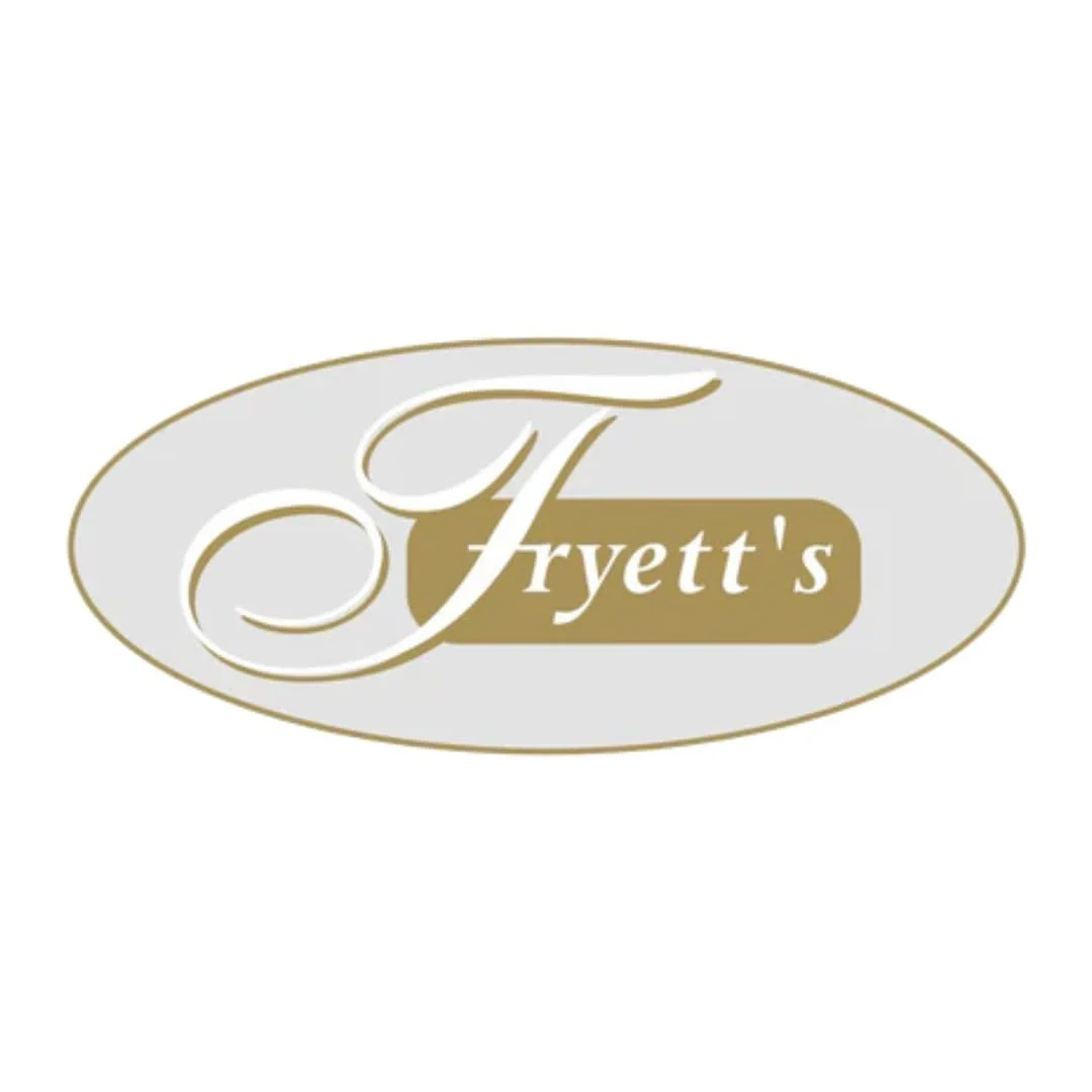 Fryetts Logo in grey and gold