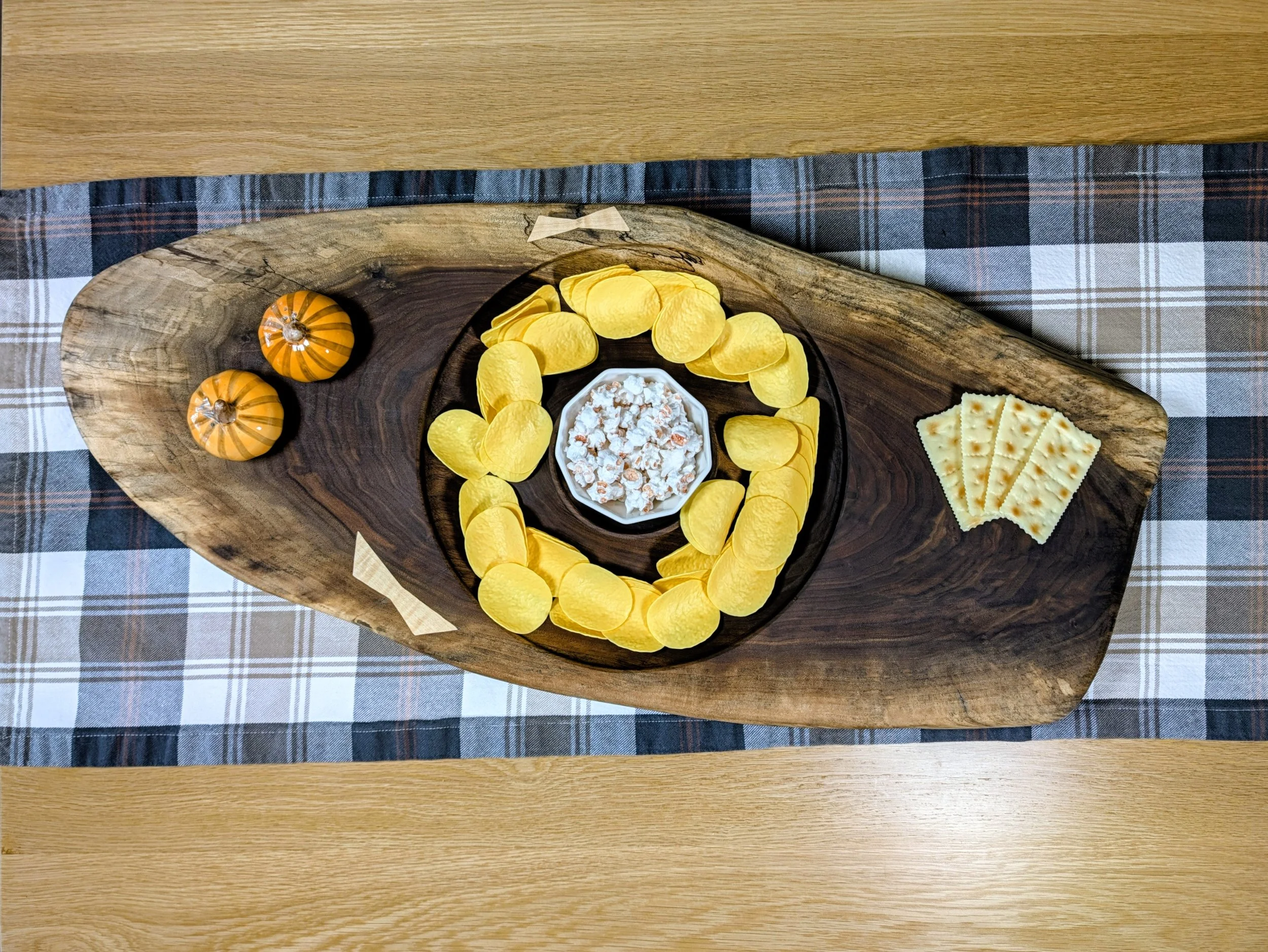 Black Walnut & Maple Live-Edge Serving Board Charcuterie Board