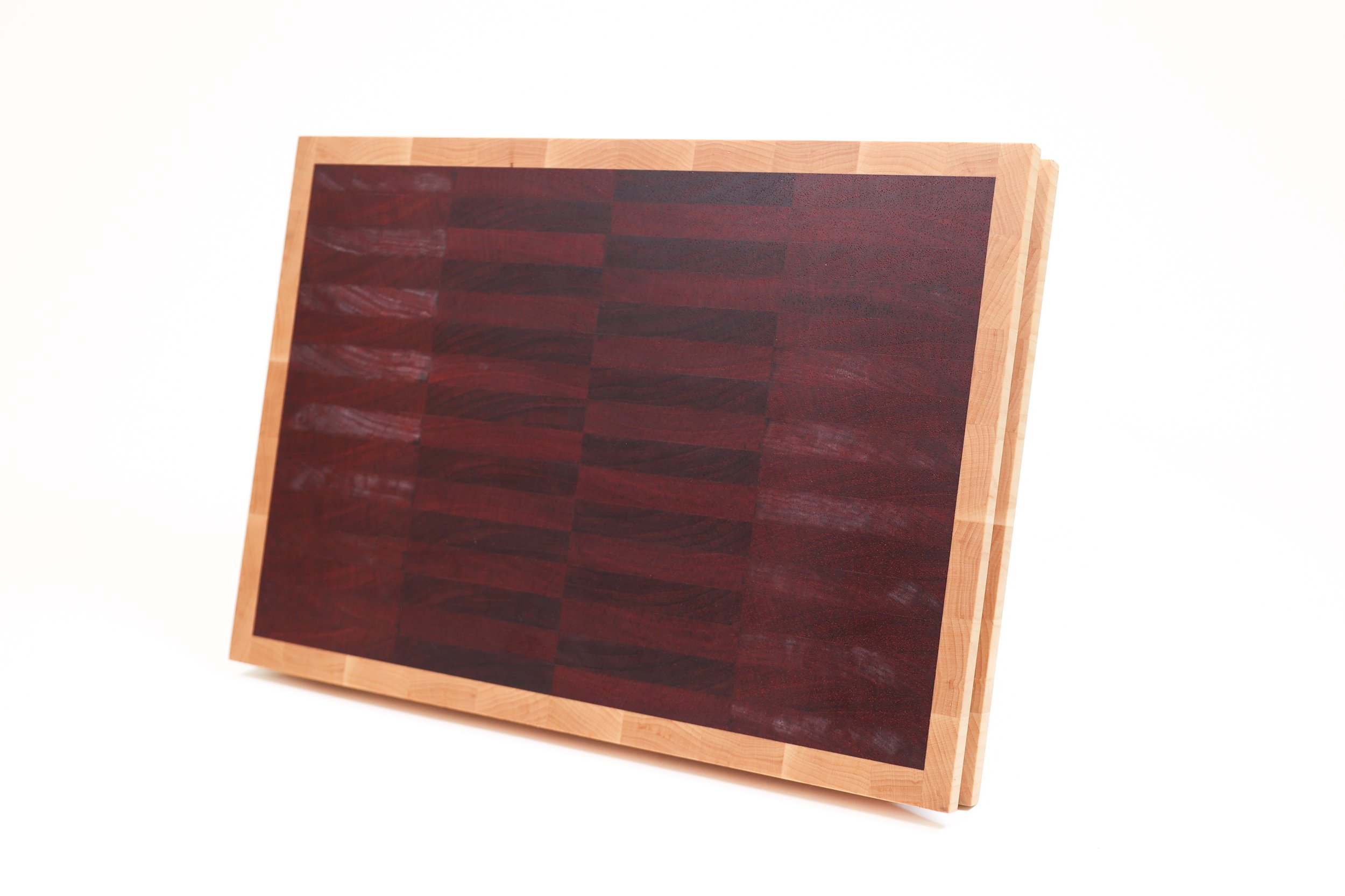 African Padauk and Maple End Grain Cutting Board