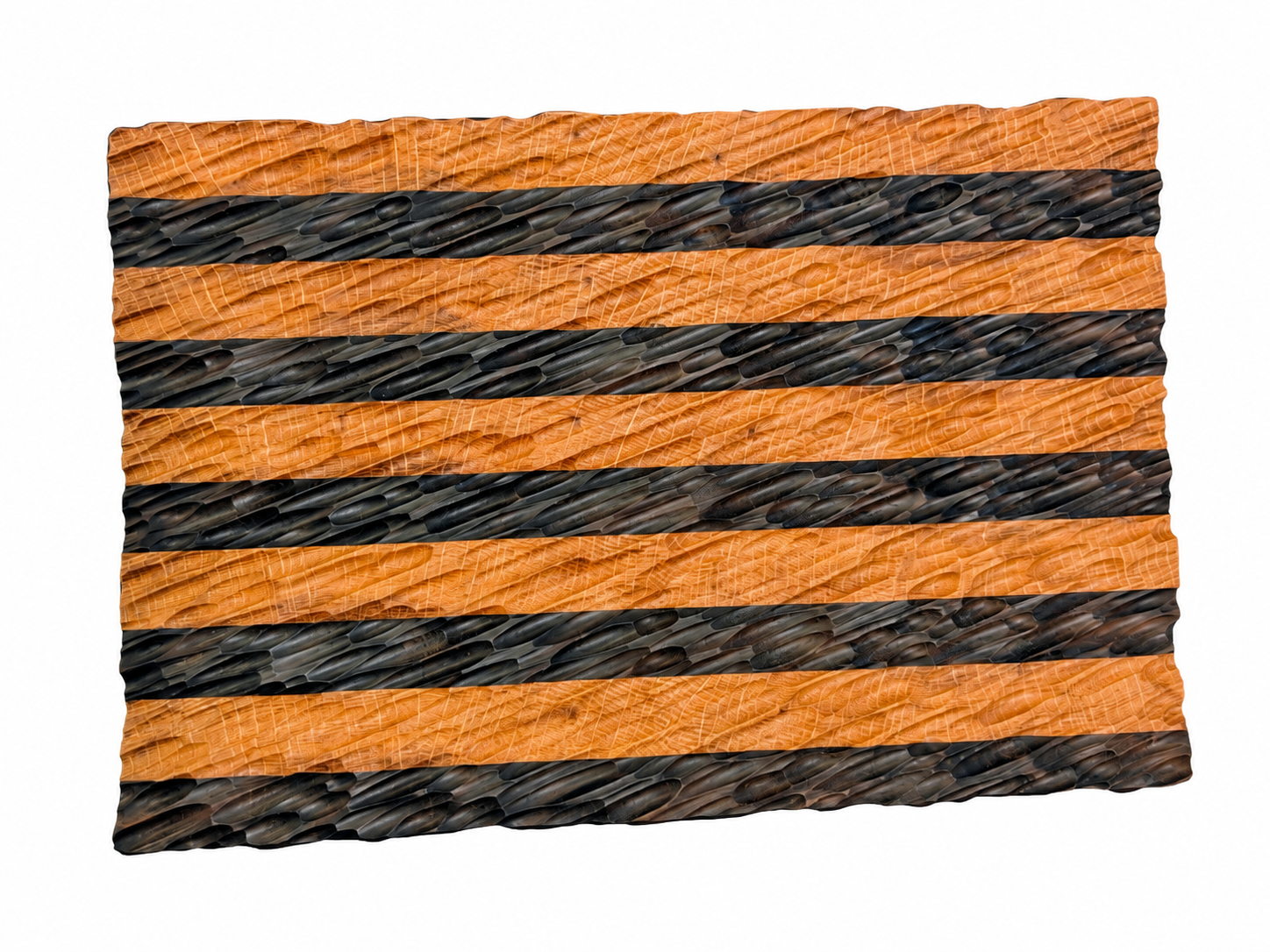 Black Walnut & Oak Textured Serving Trivet