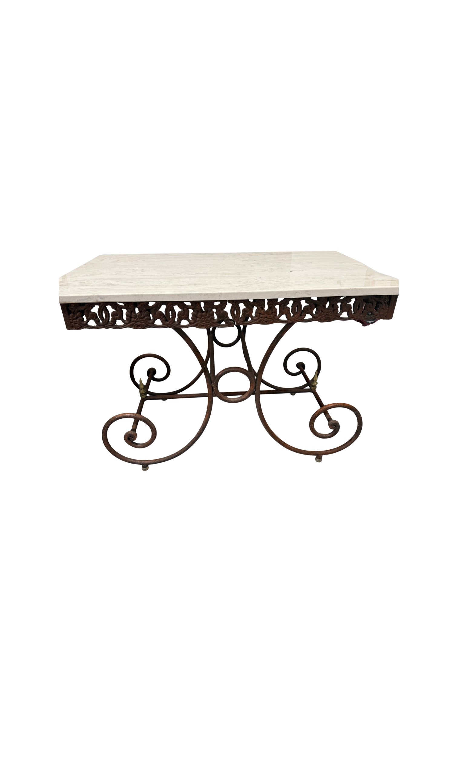 Antique French Patisserie Marble Table