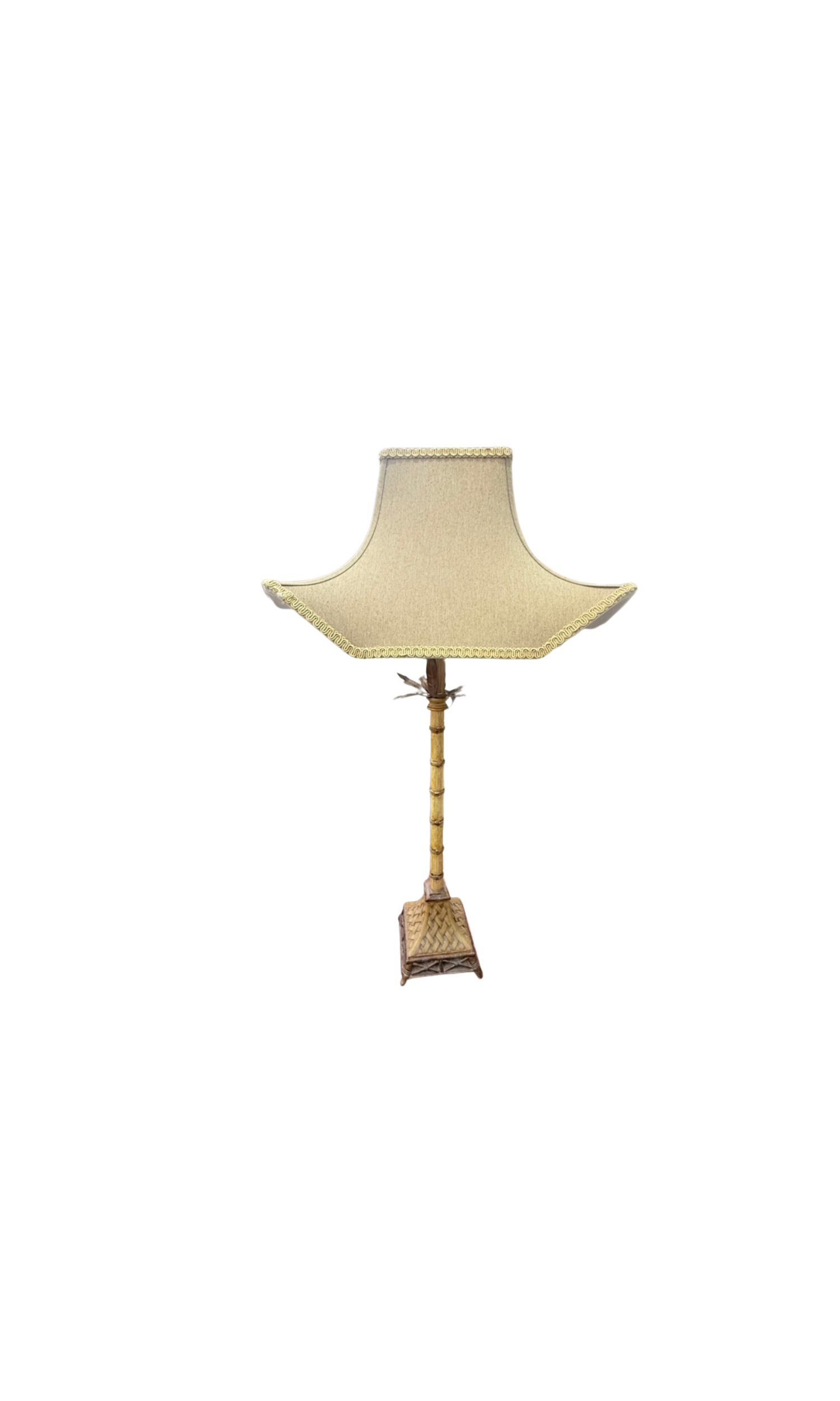 Hollywood Regency Brass Palm Tree Accent Lamp