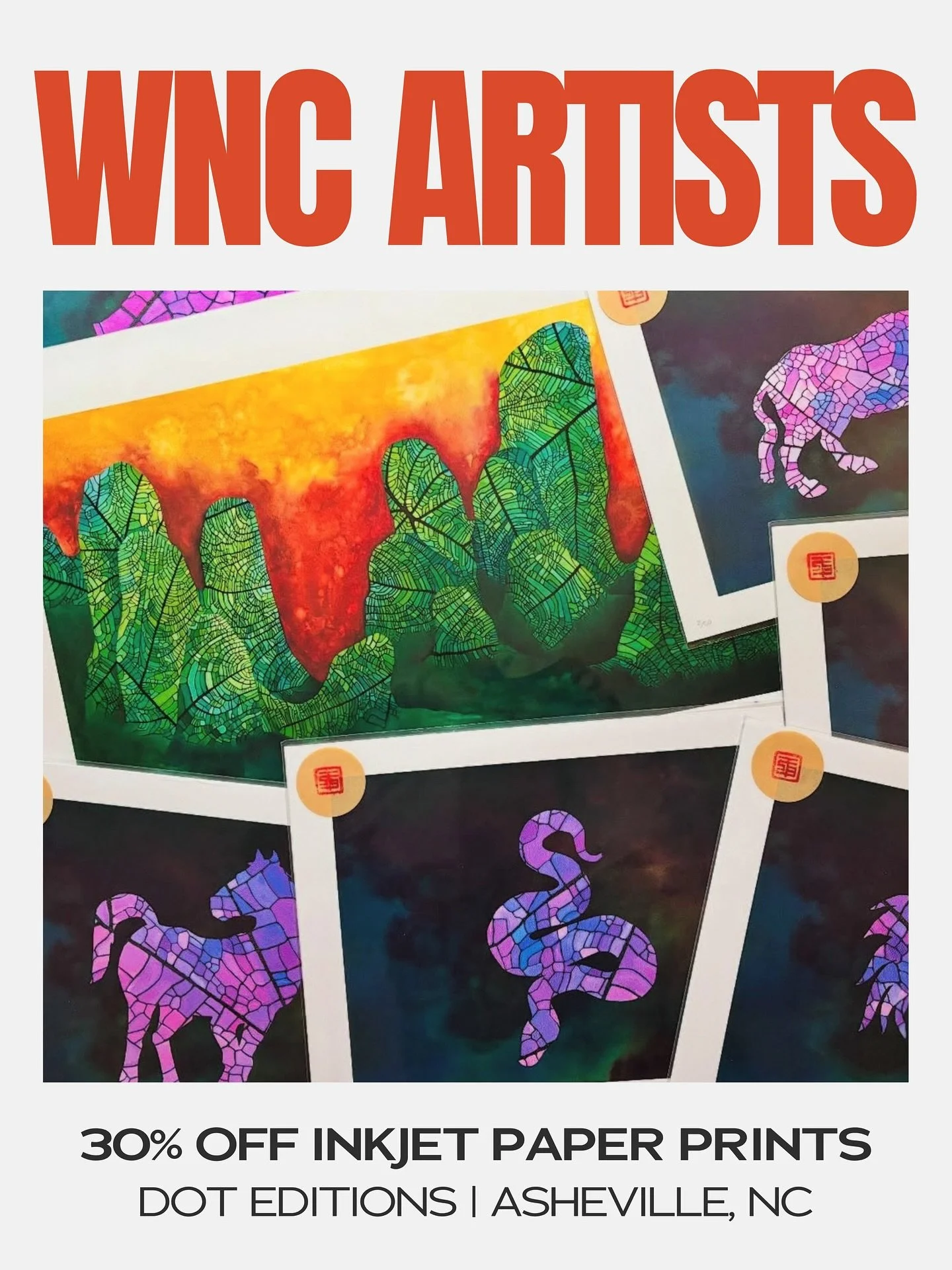 ATTENTION TO ALL LOCAL ARTISTS! 🚨

We offer 30% off Fine Art Paper Prints for all Local and WNC-based Artists!

We&rsquo;ve always believed that access to high-quality printmaking should be part of a thriving local art scene.

That&rsquo;s why we&rs