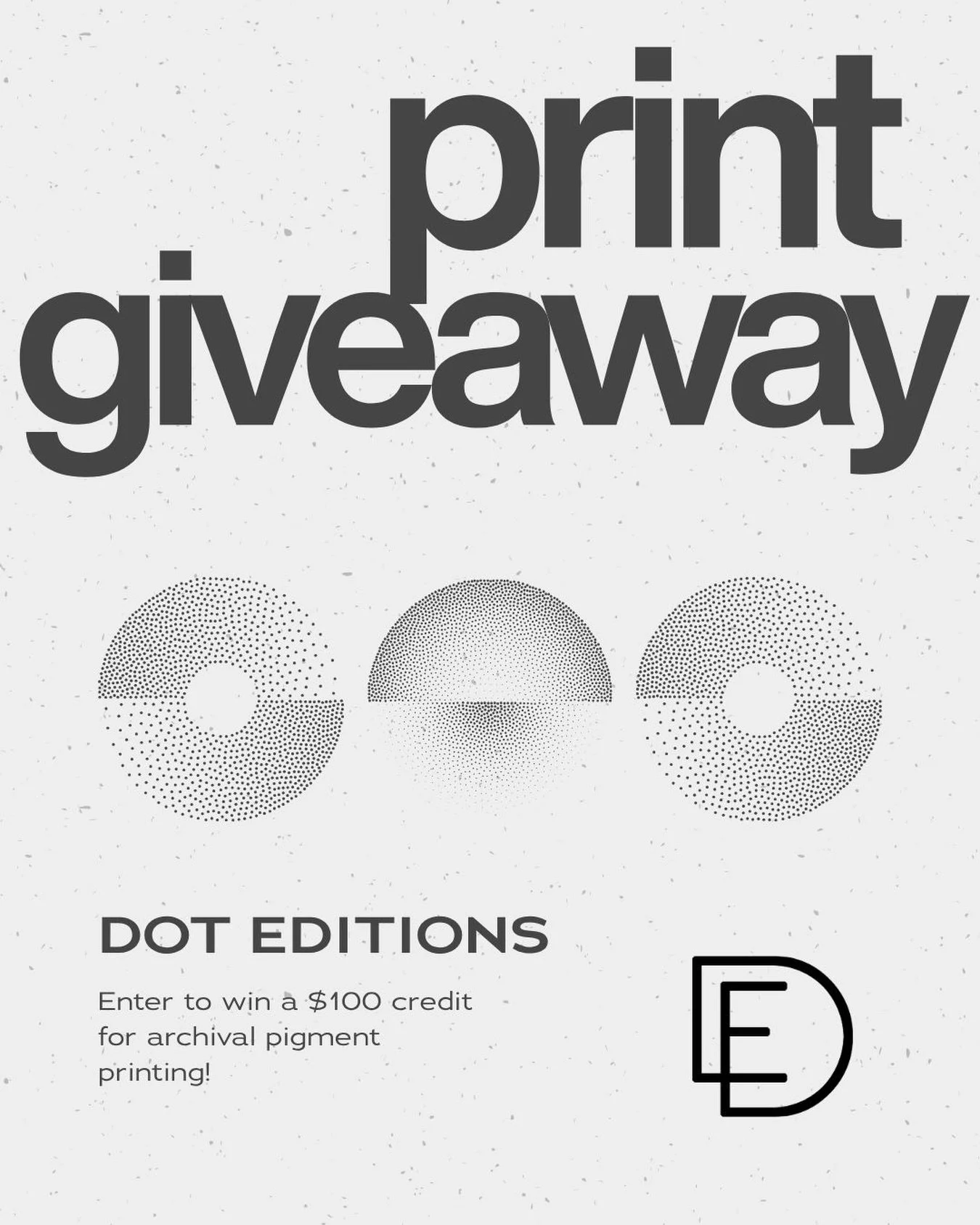 Free archival print giveaway! 🖨️

We&rsquo;re offering a $100 credit towards archival pigment printing. This can go towards any size or any paper type. 

Perfect for photographers, graphic designers, and artists of all kinds! 

To enter you must:
1.