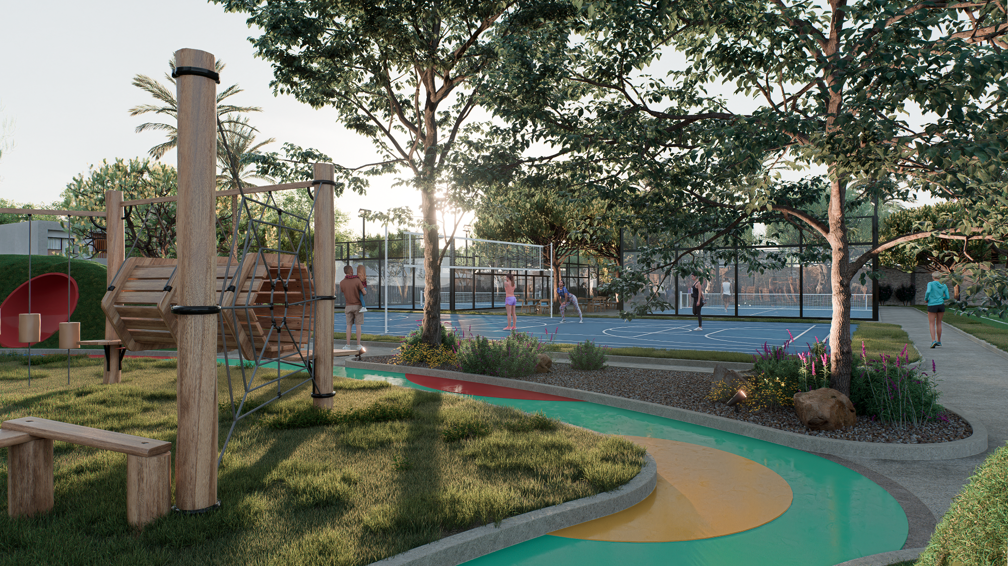 2 Canchas de Padel, una de futbol y una multifuncional