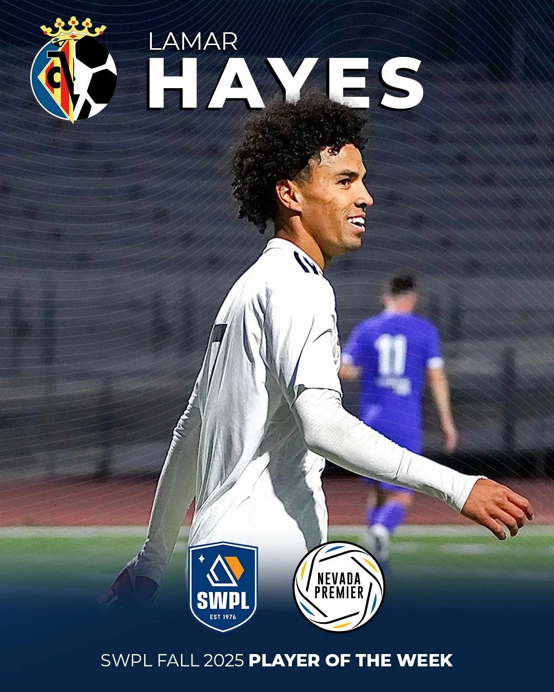 Villareal LV United striker Lamar Hayes has been selected as the SWPL Player of the Week! VLV won their season-opener with a dominant 6-0 performance.