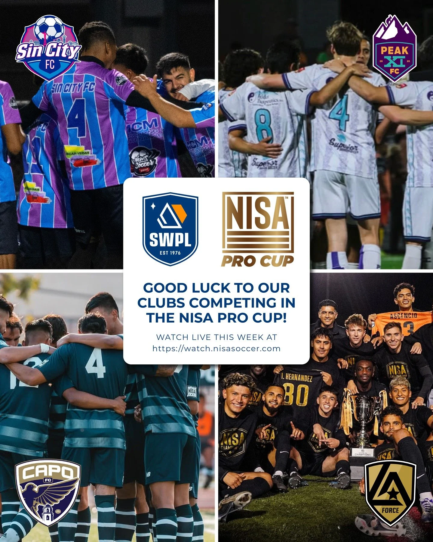 Catch all the action of the 2025 @nisasoccer Pro Cup and cheer on our SWPL clubs this week! Watch matches live at watch.nisasoccer.com and check @nisasoccer for the schedules.
