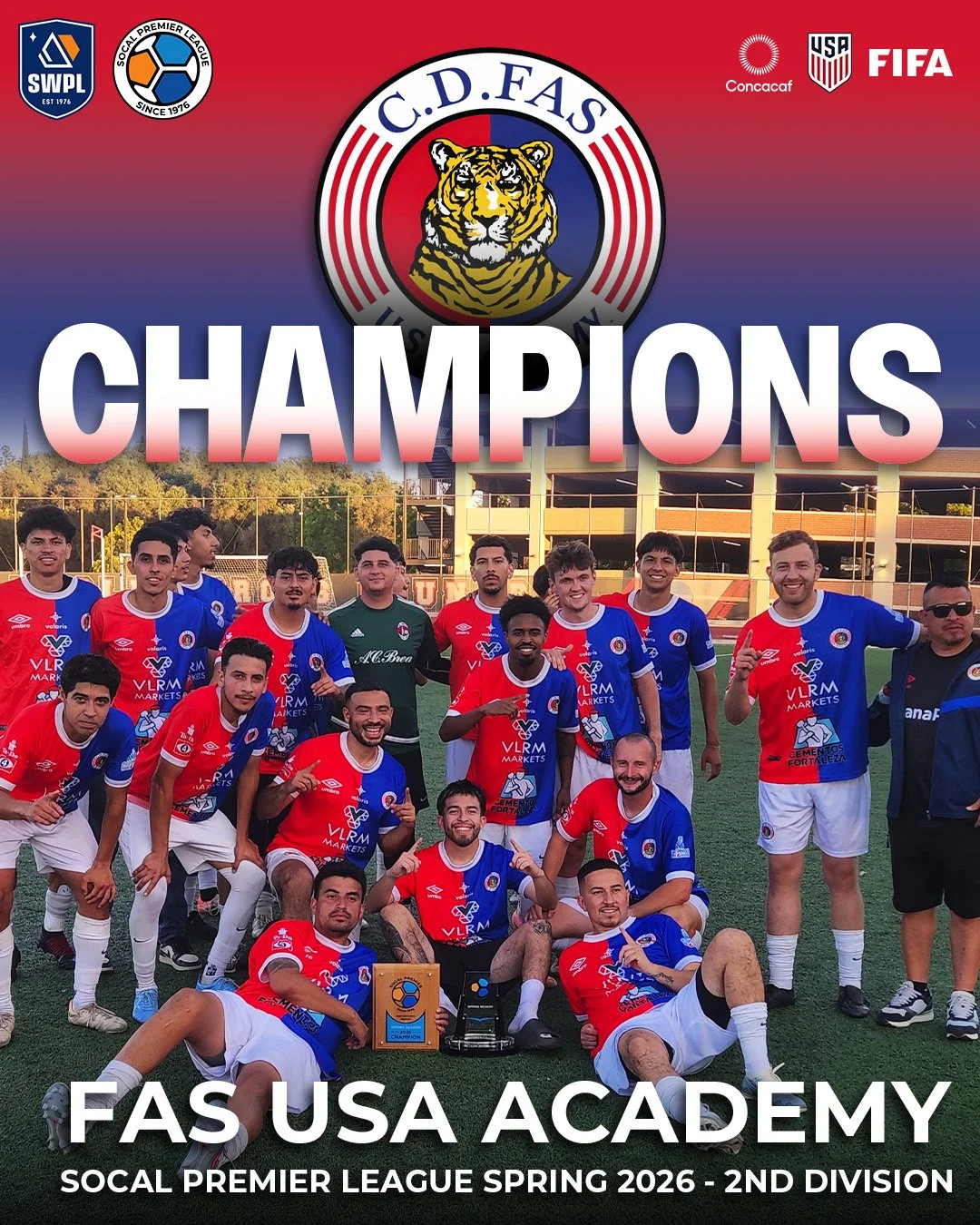 FAS USA Academy Captures SoCal Premier League 2nd Division Title