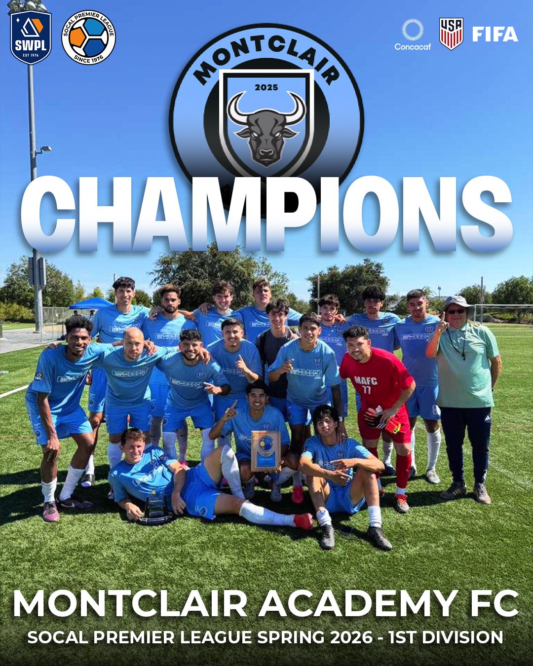 Montclair Academy FC wins SoCal 1st Division League Title