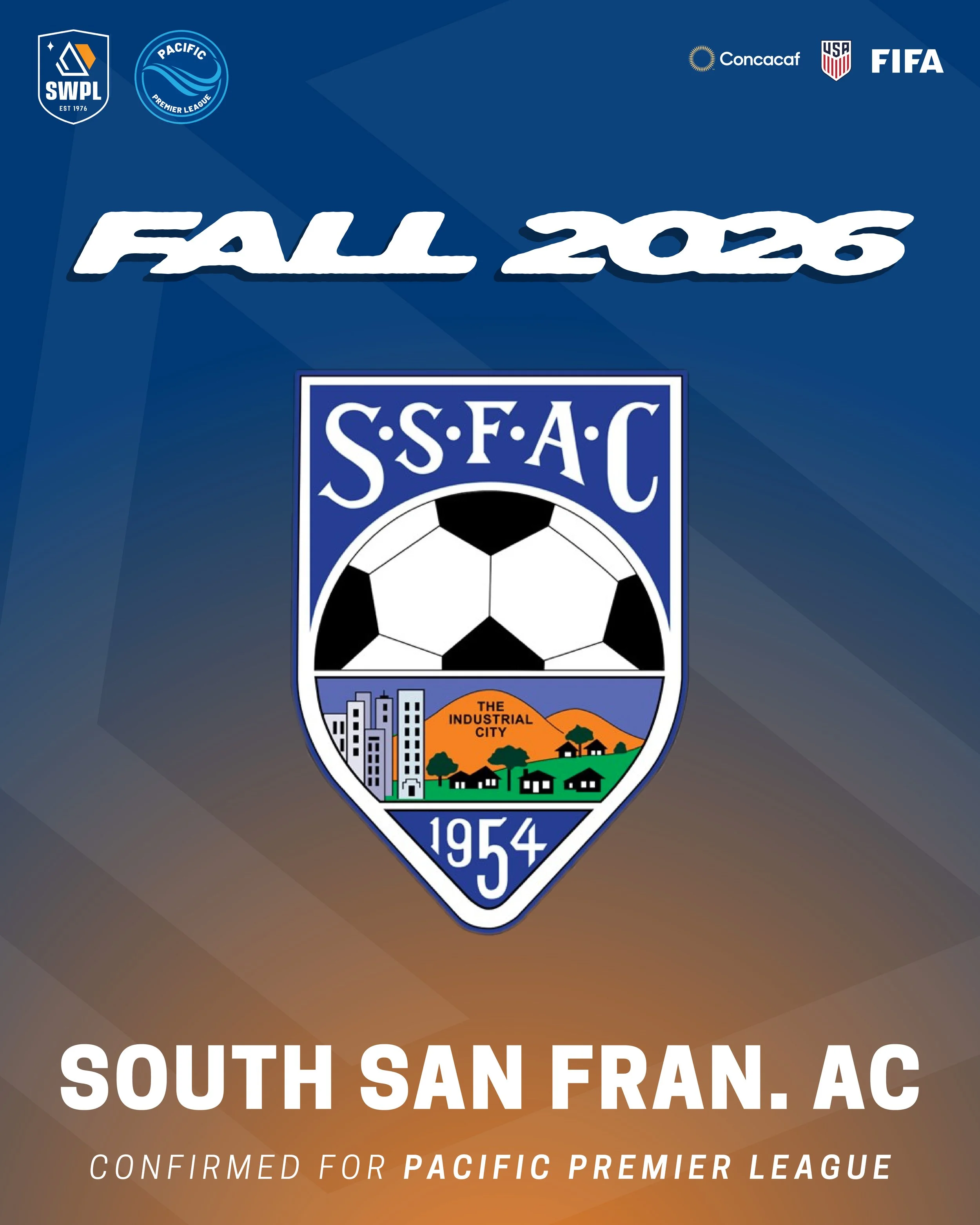 South San Francisco AC Confirmed for Pacific Premier Fall Season