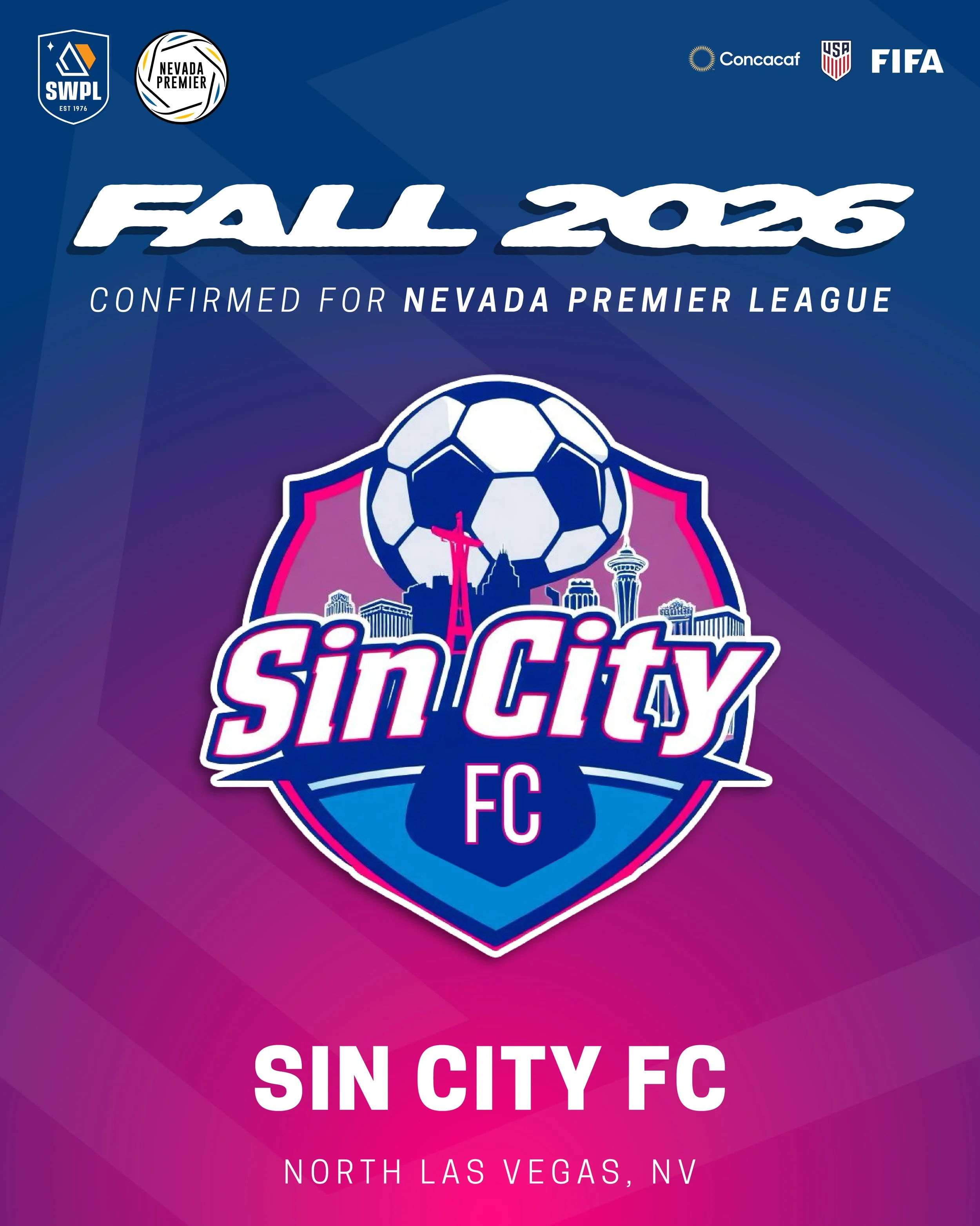 Sin City FC Confirmed for Nevada Premier Fall Season with 3 Teams