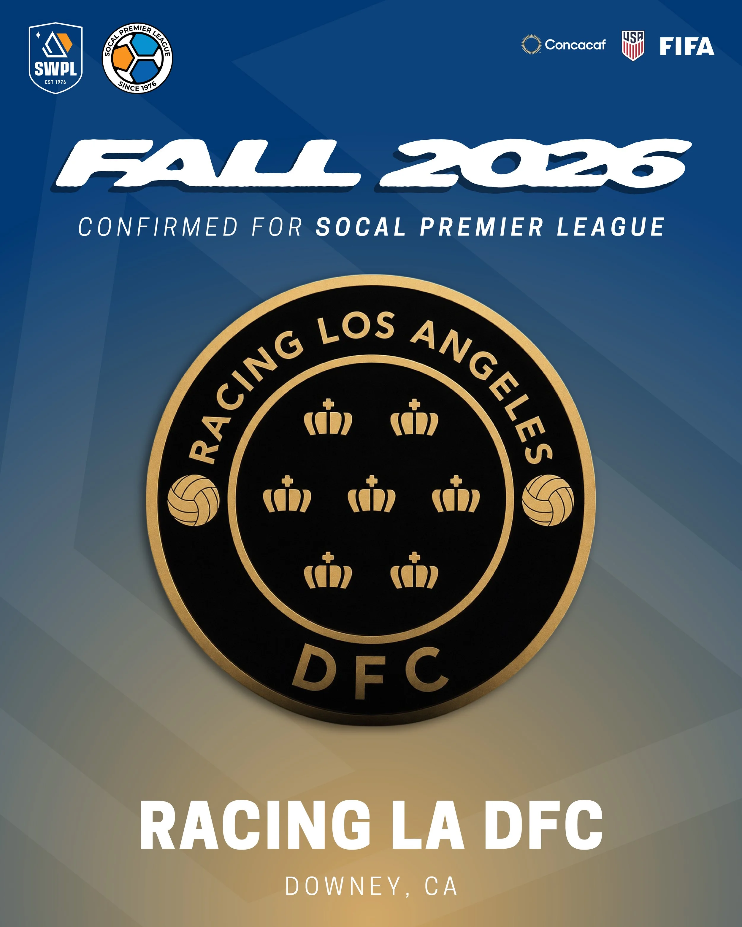 Racing LA DFC Confirmed for SoCal Premier League Fall Season