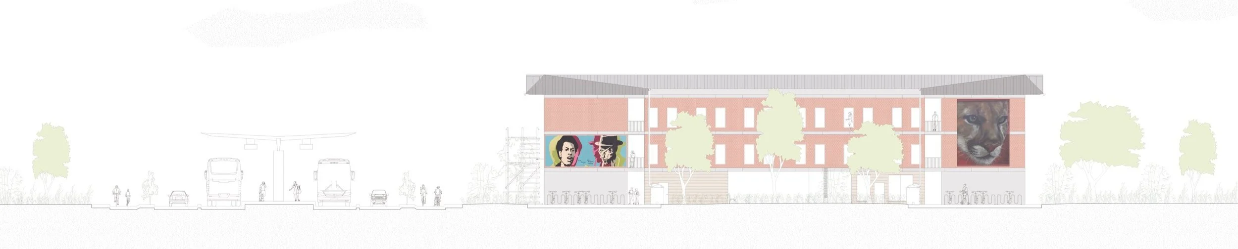 Central Building East Elevation