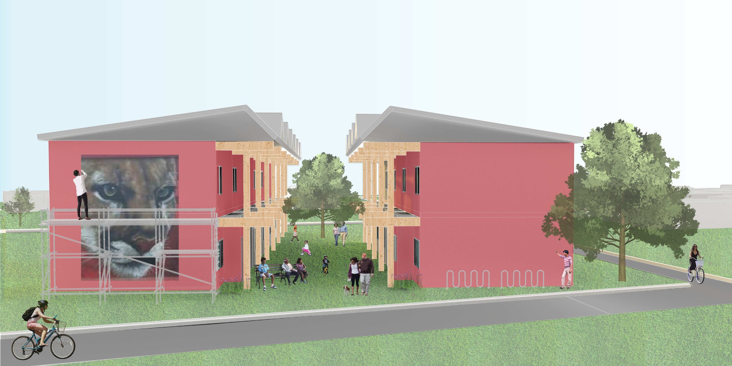 Three Bedroom Units inspired by Project Row Houses