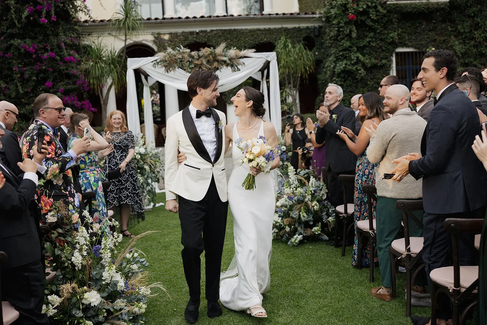 Bride and groom saying I do