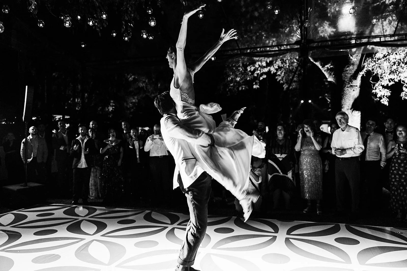 Bride and groom first dance