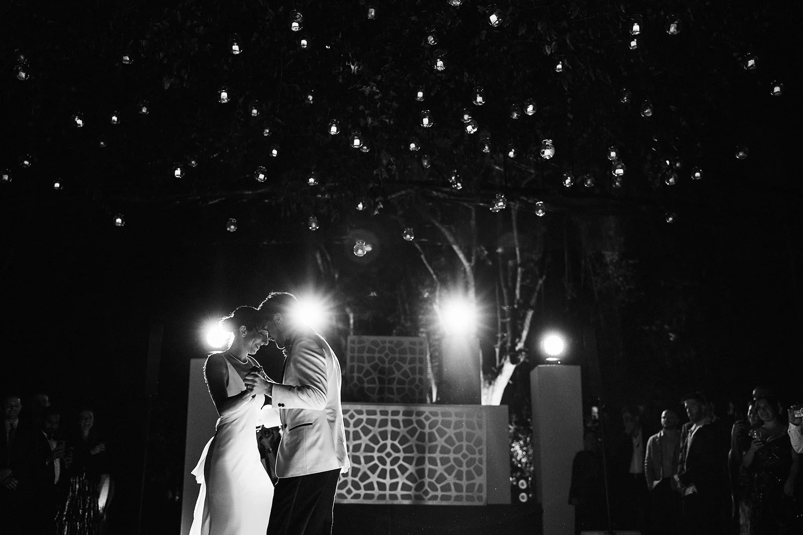 Bride and groom first dance