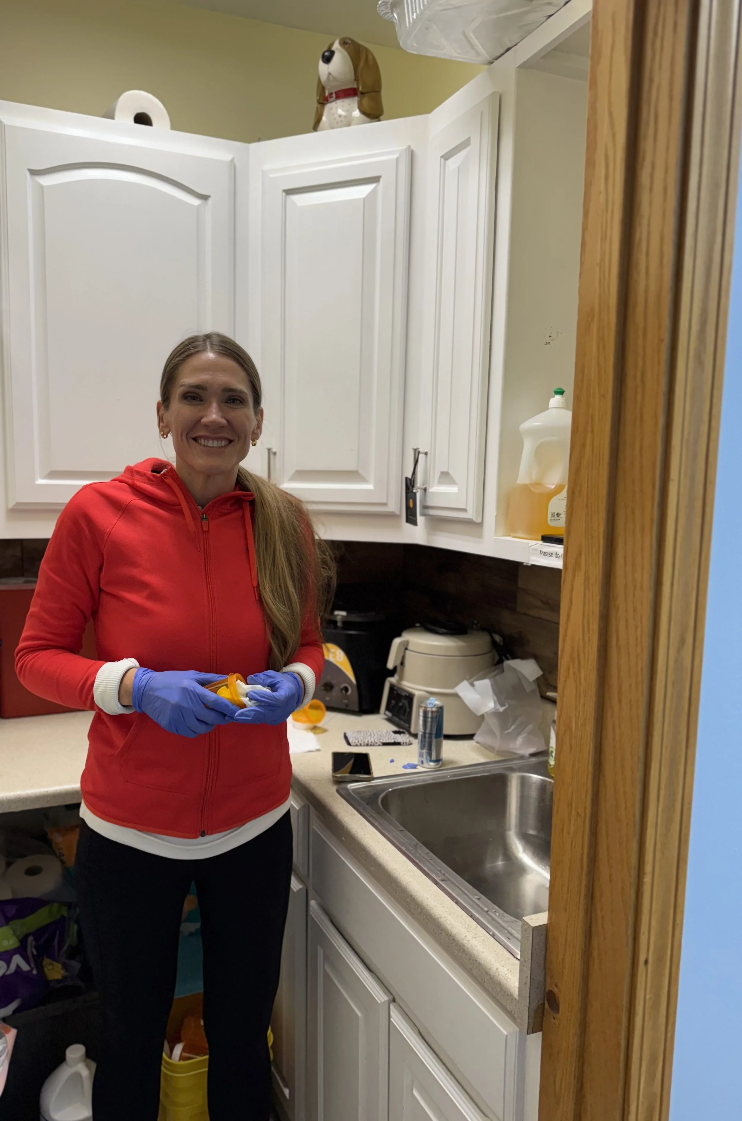 Holly our Board President, volunteering