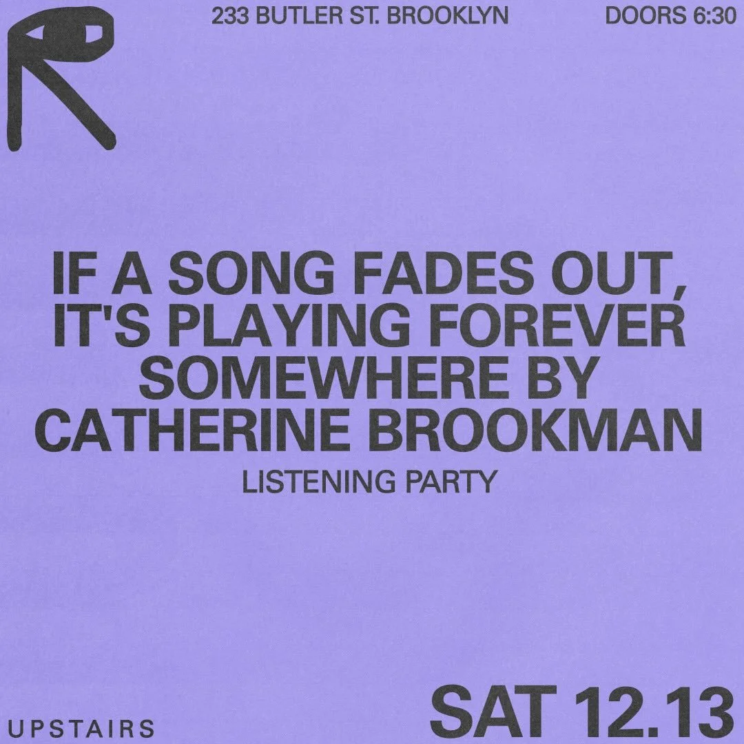 The official listening party for If A Song Fades Out, It&rsquo;s Playing Forever Somewhere will be Saturday, December 13 at Public Records Upstairs ✨

6:30pm doors
7-8pm listening + special live performance!
FREE

Space is limited so please RSVP at t