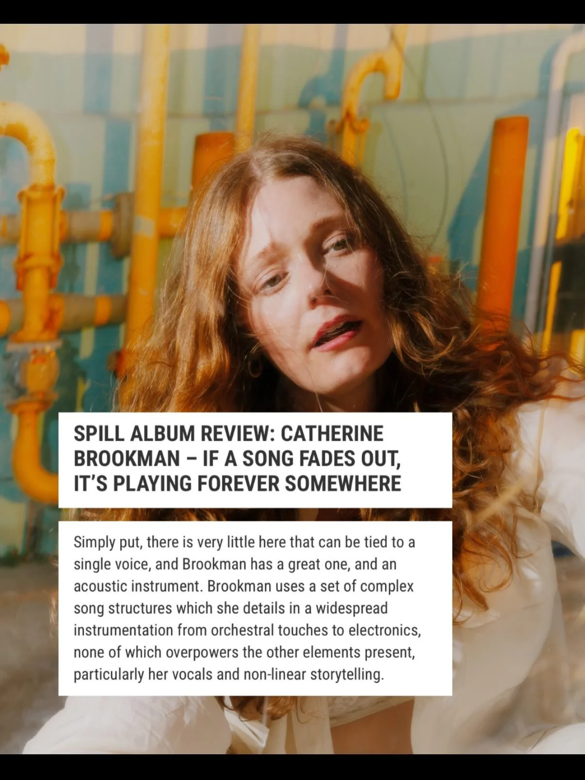 So grateful for this writing on the album from @spillmagazine 💥

Come listen together on Saturday, Dec 13 at Public Records Upstairs. I am playing a short live set with @milestooth 🎸 @ @cleekschrey 🎻 and I will have vinyl for you ✨ space is limite