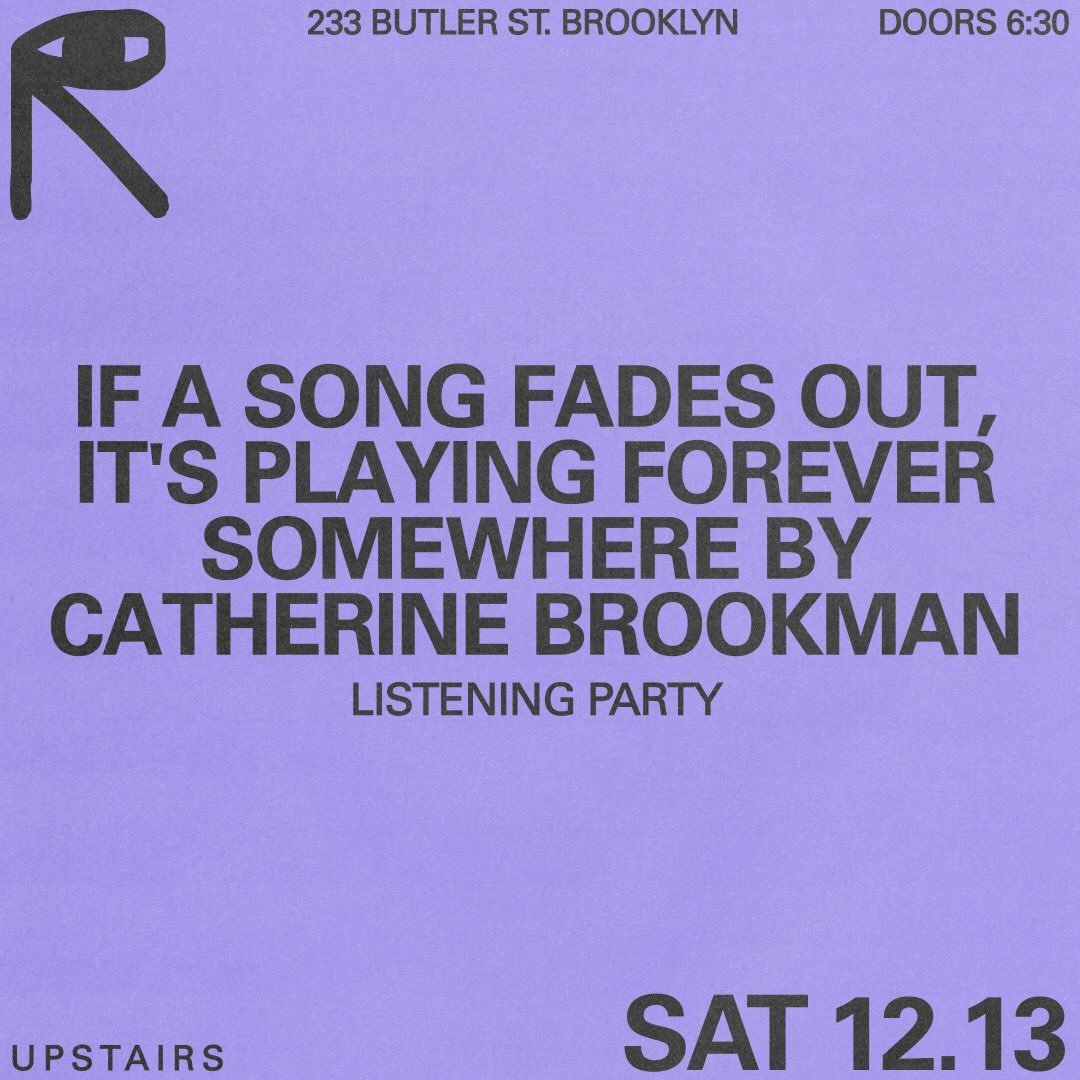 The official listening party for If A Song Fades Out, It&rsquo;s Playing Forever Somewhere will be Saturday, December 13 at Public Records Upstairs ✨

6:30pm doors
7-8pm listening + special live performance!
FREE

Space is limited so please RSVP at t