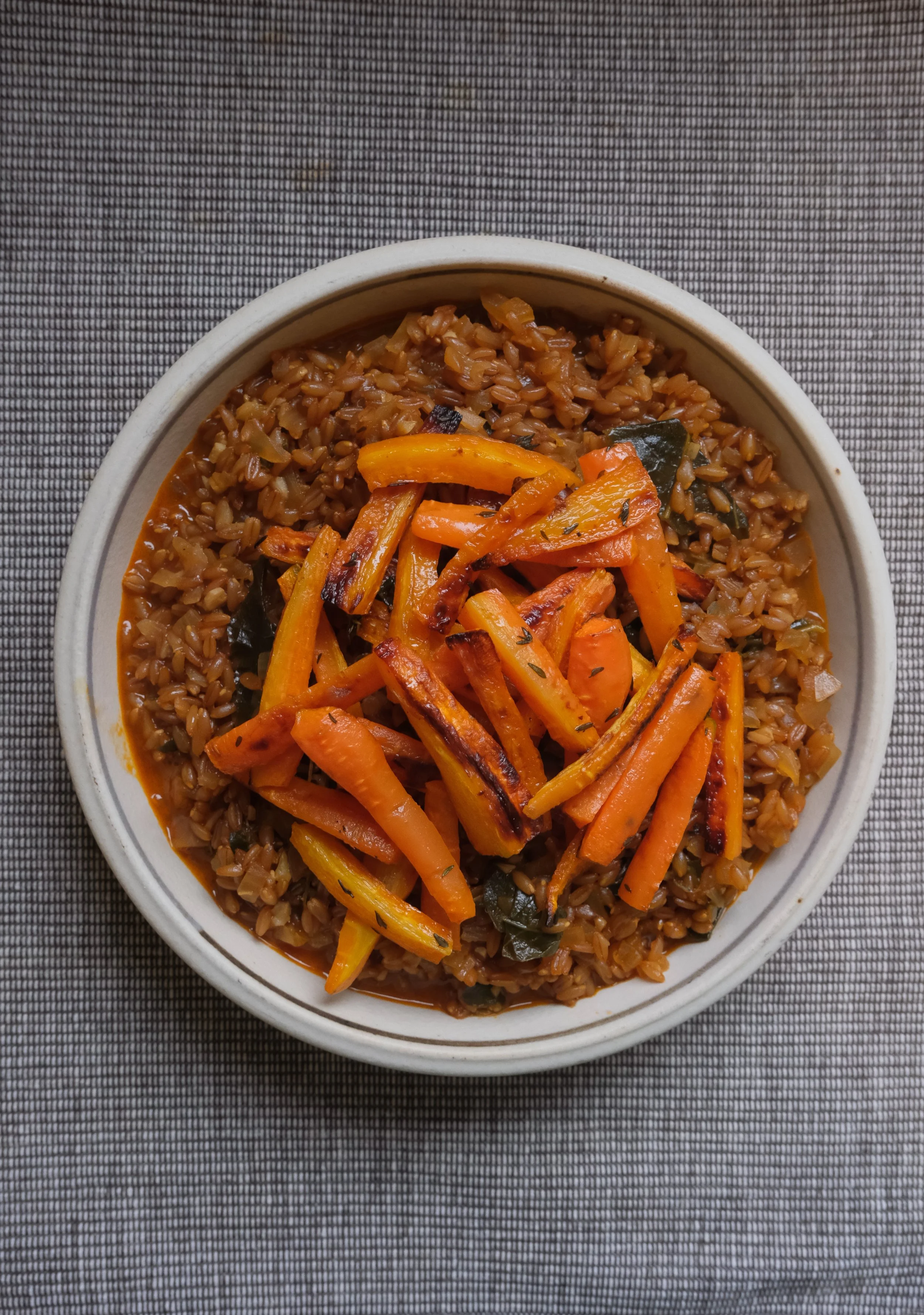 Emmer Farro “Risotto” with Roasted Carrots