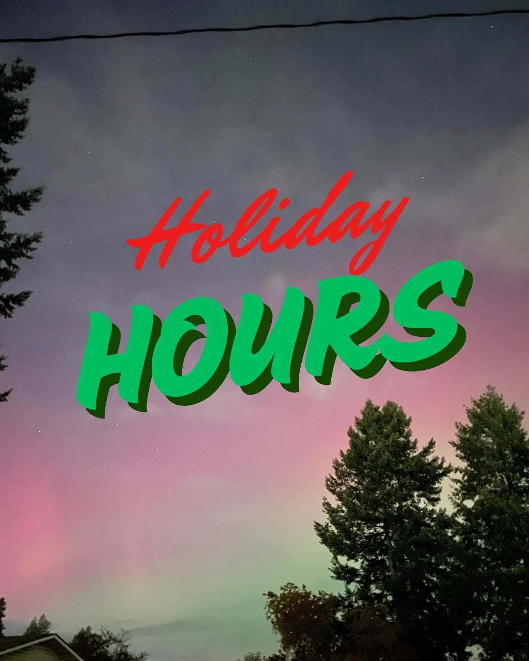 Check out our hours rolling into Christmas!

We&rsquo;re opening an extra day for y&rsquo;all on December 23rd to give all you last minute shoppers a chance to snag some goodies for your outdoor minded friends and family. 

See you soon!