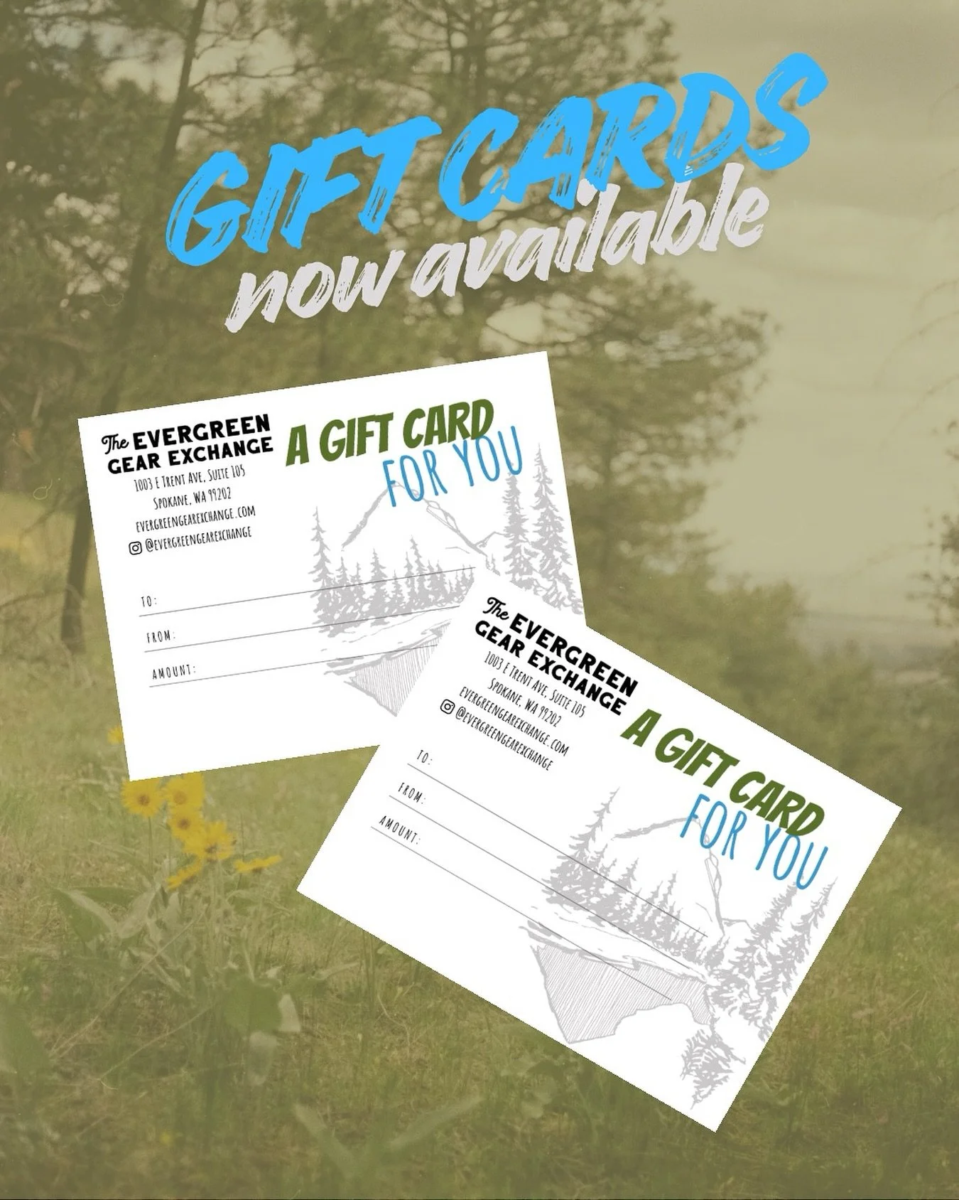 Just in time for Christmas! 

Snag a gift card down at the shop today to stuff in the stocking of your favorite outdoor enthusiast 🎄🎅