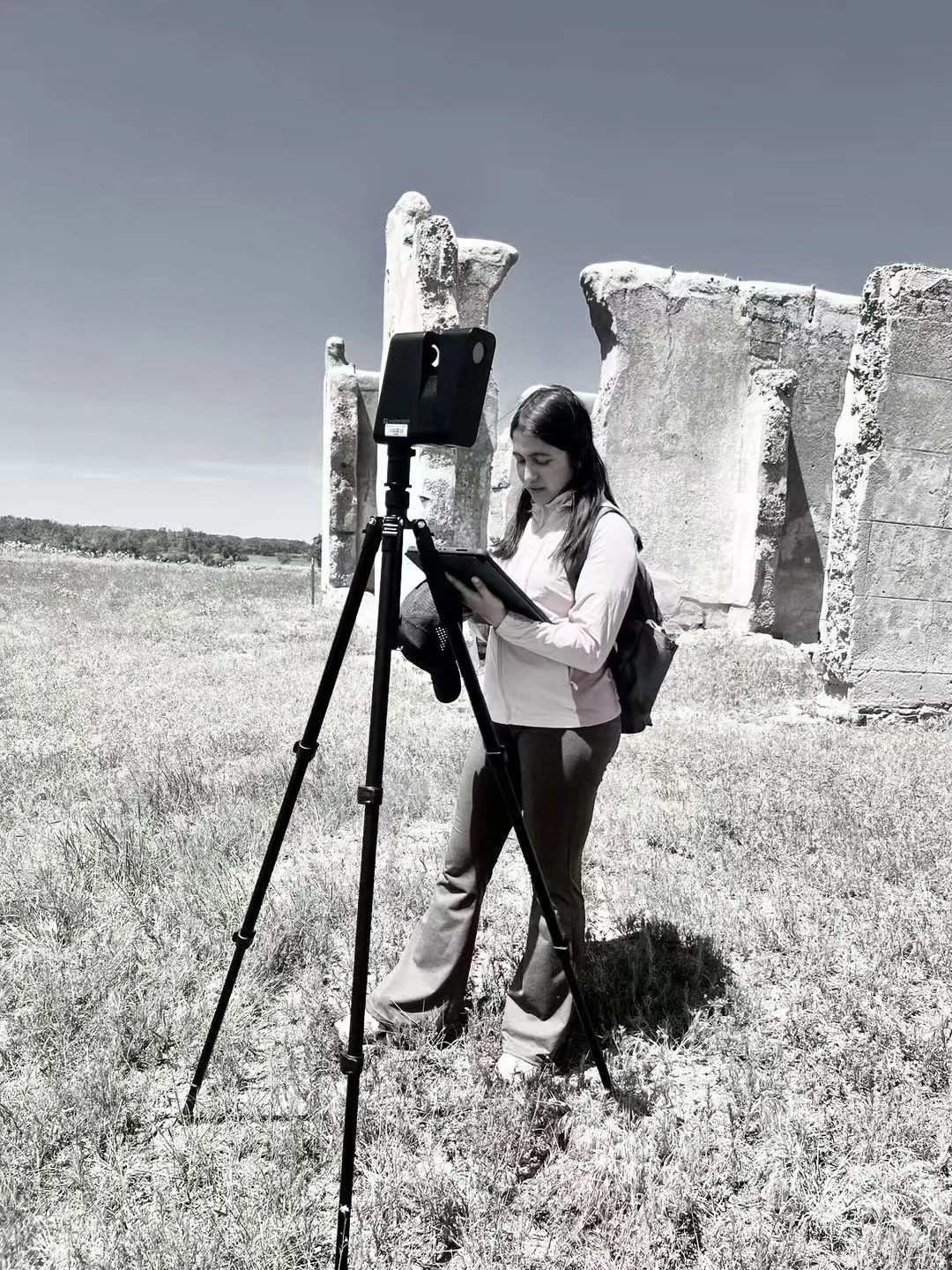 Merina Giri during the project, Fort Laramie